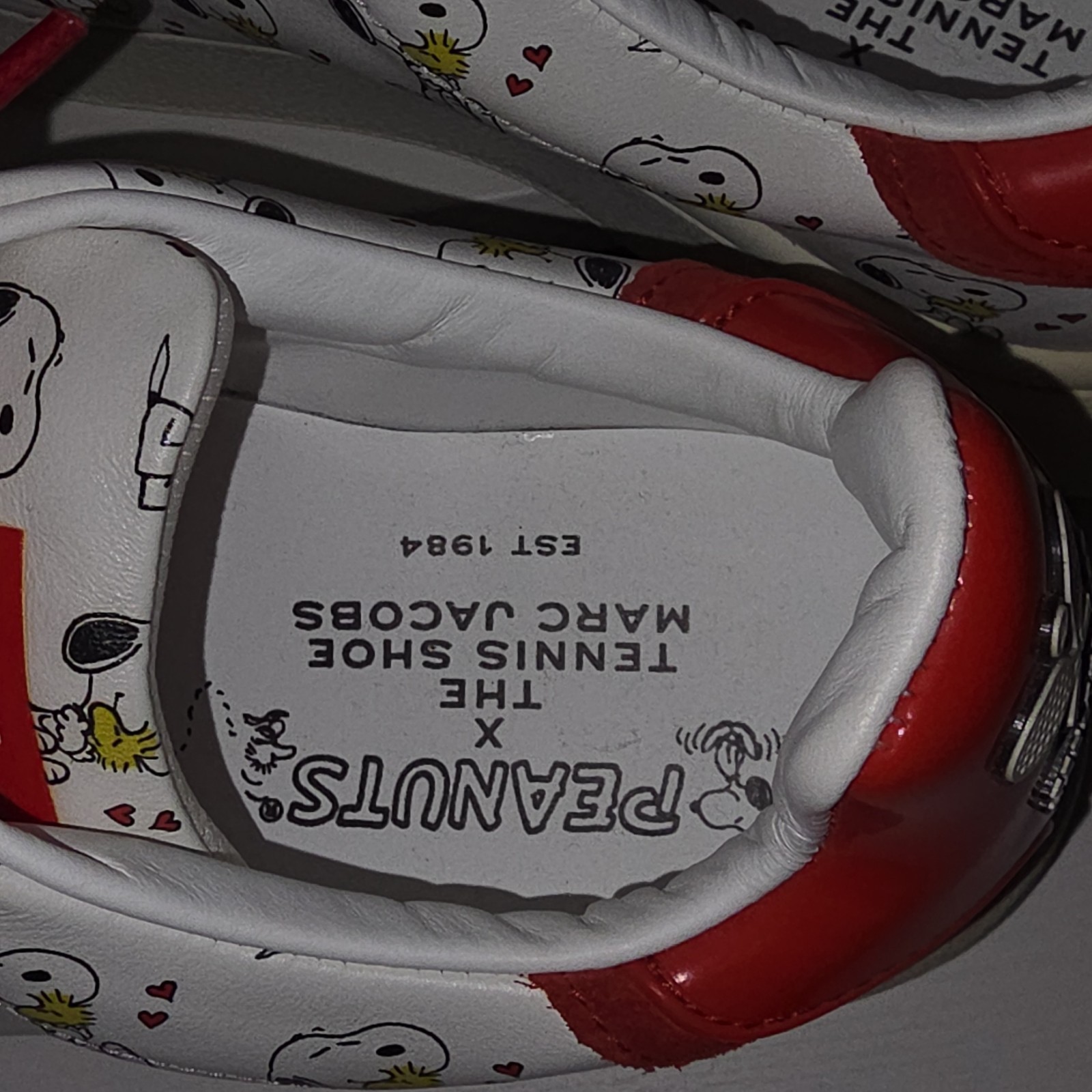 Marc Jacobs The Tennis Shoe x Peanuts Snoopy Woodstock Leather White/Red