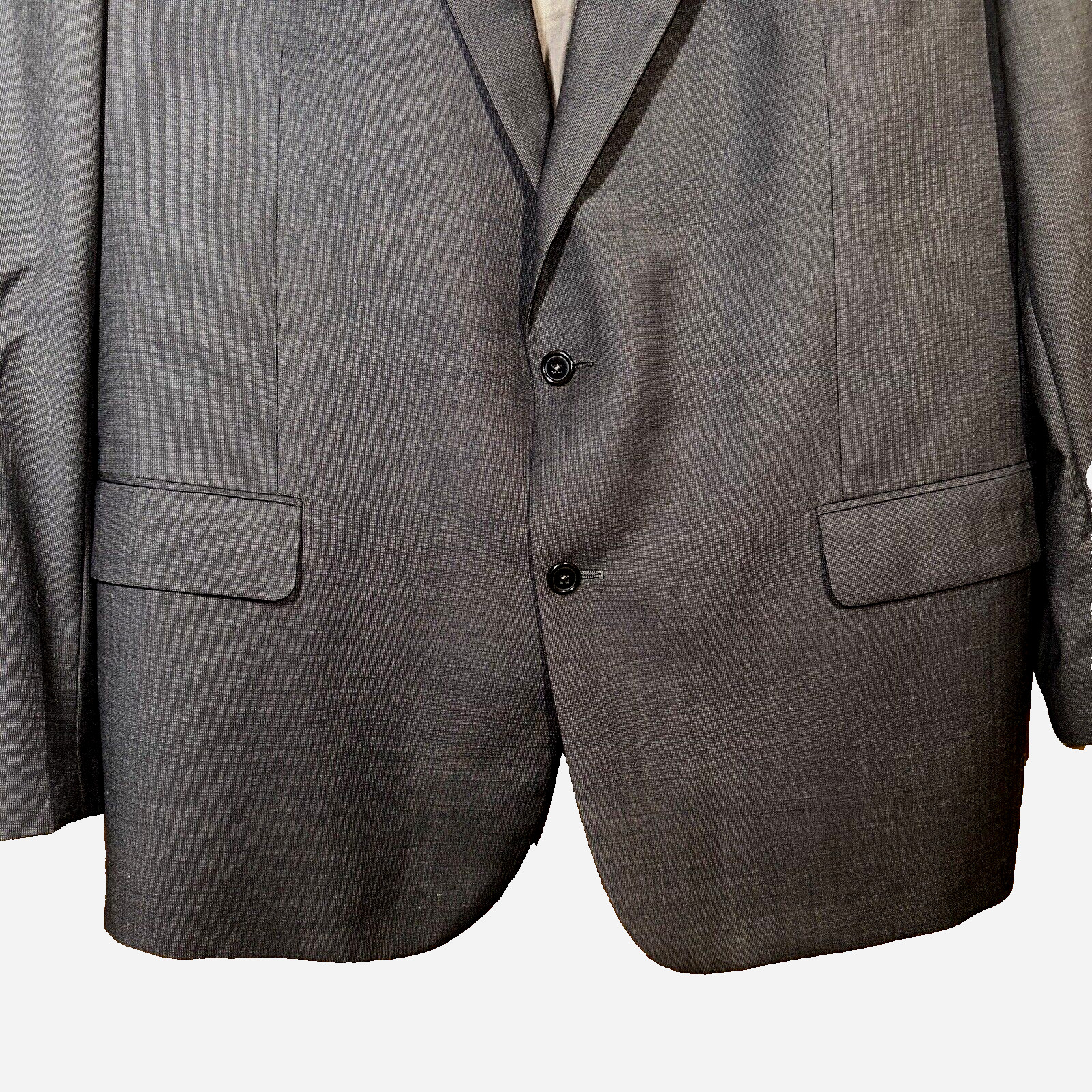 Jos A Bank 48R Brown Nailhead Wool Blazer Classic Preppy Workwear Sport Coat
