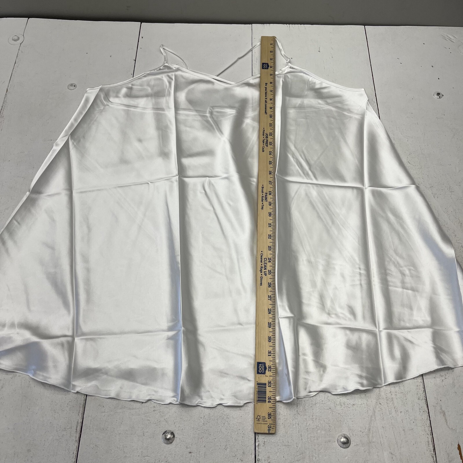 White Satin Cross Back Spaghetti Strap Cami Women’s Size 5X-Large NEW