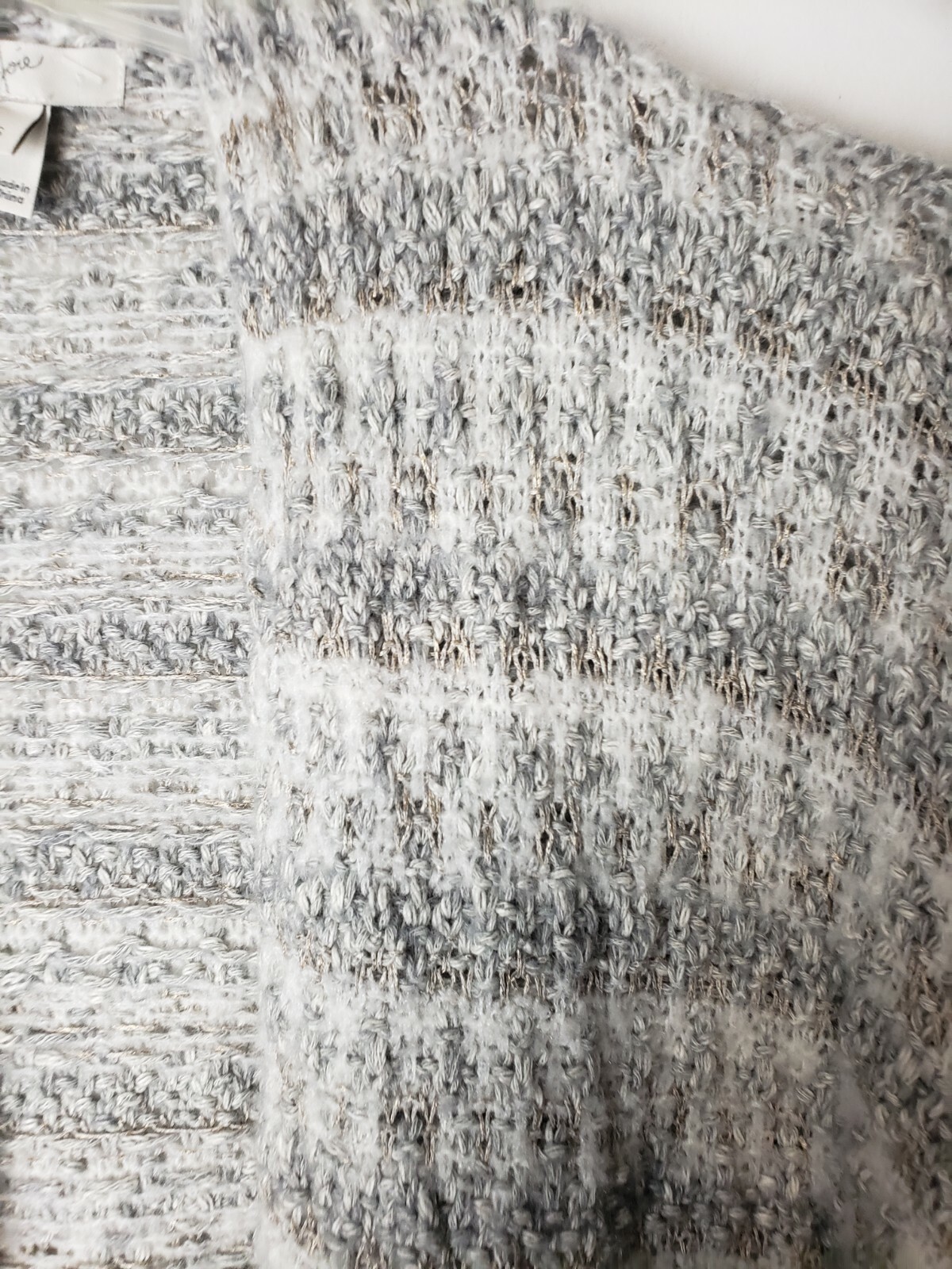 Joie Size S Loredo Boucle Cardigan Gray Knit Open Front