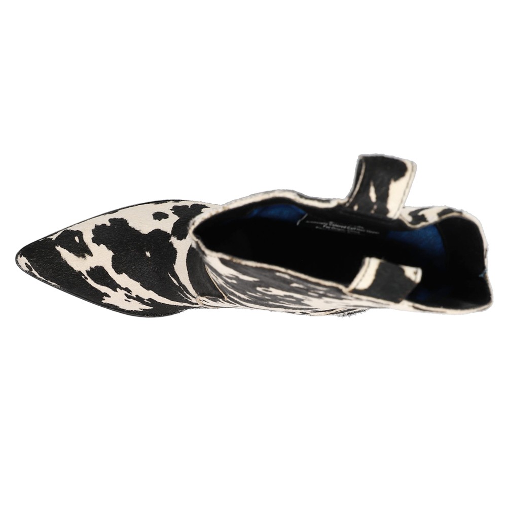 Dingo Live A Cow Pointed Toe Pull On Cowboy Womens Black, White Casual Boots D