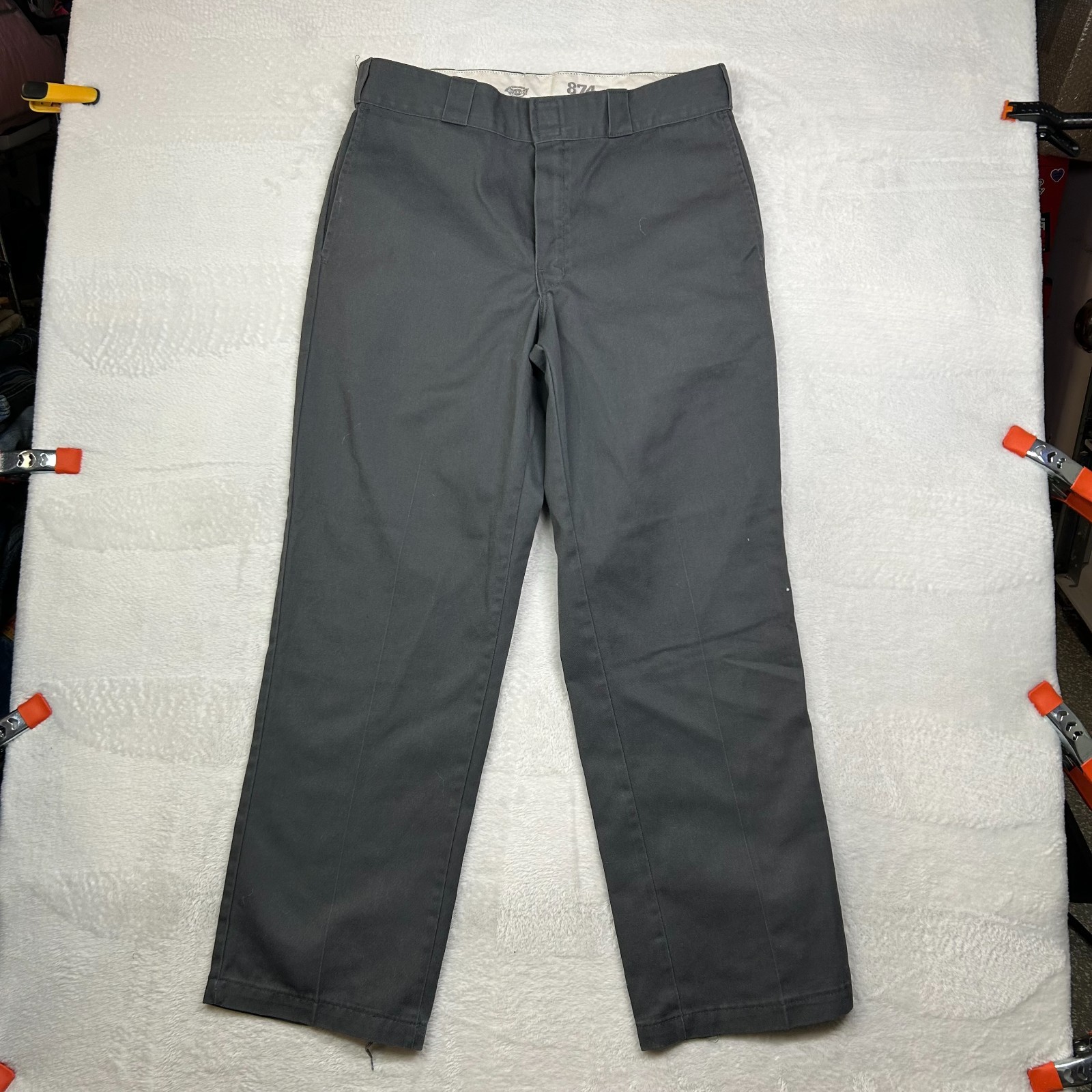 Dickies 874 Original Fit Work Pants Gray Straight Leg Slash Pockets – 34X30