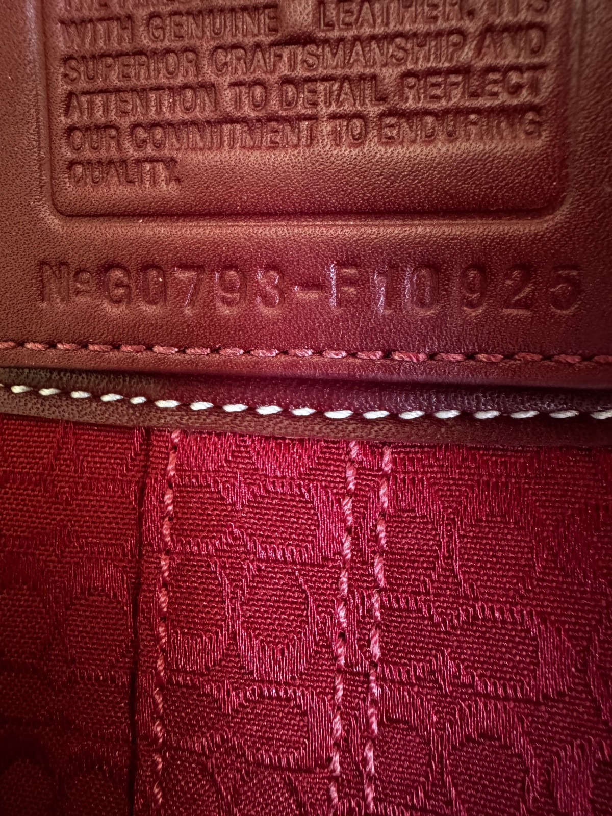 Coach F10925 SMALL Vintage Cherry Red Soho Y2K Signature C Canvas & Leather Bag