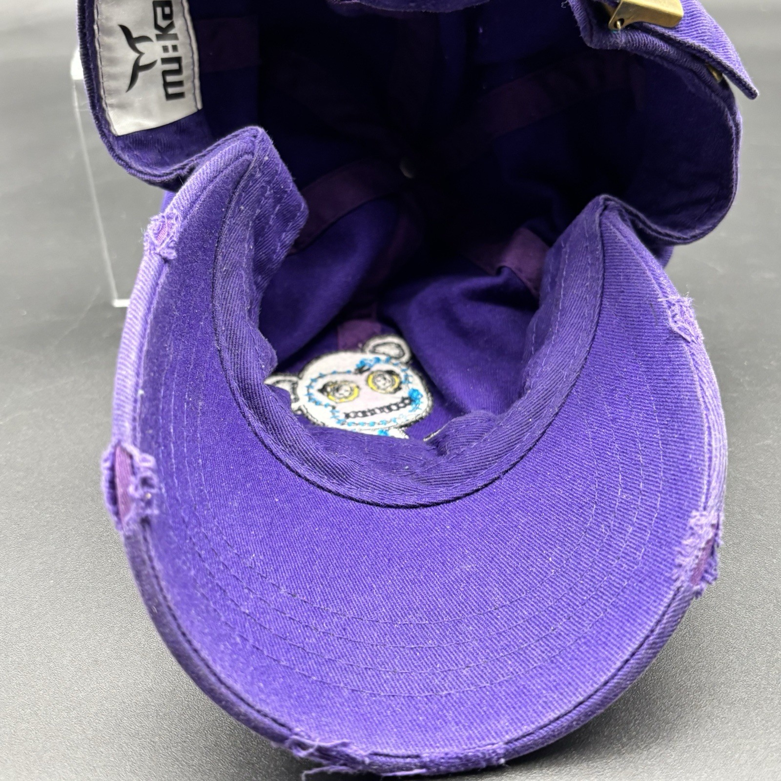 Muka The Original Brand Distressed Purple Hat Cap Monkey Street Wear One Size