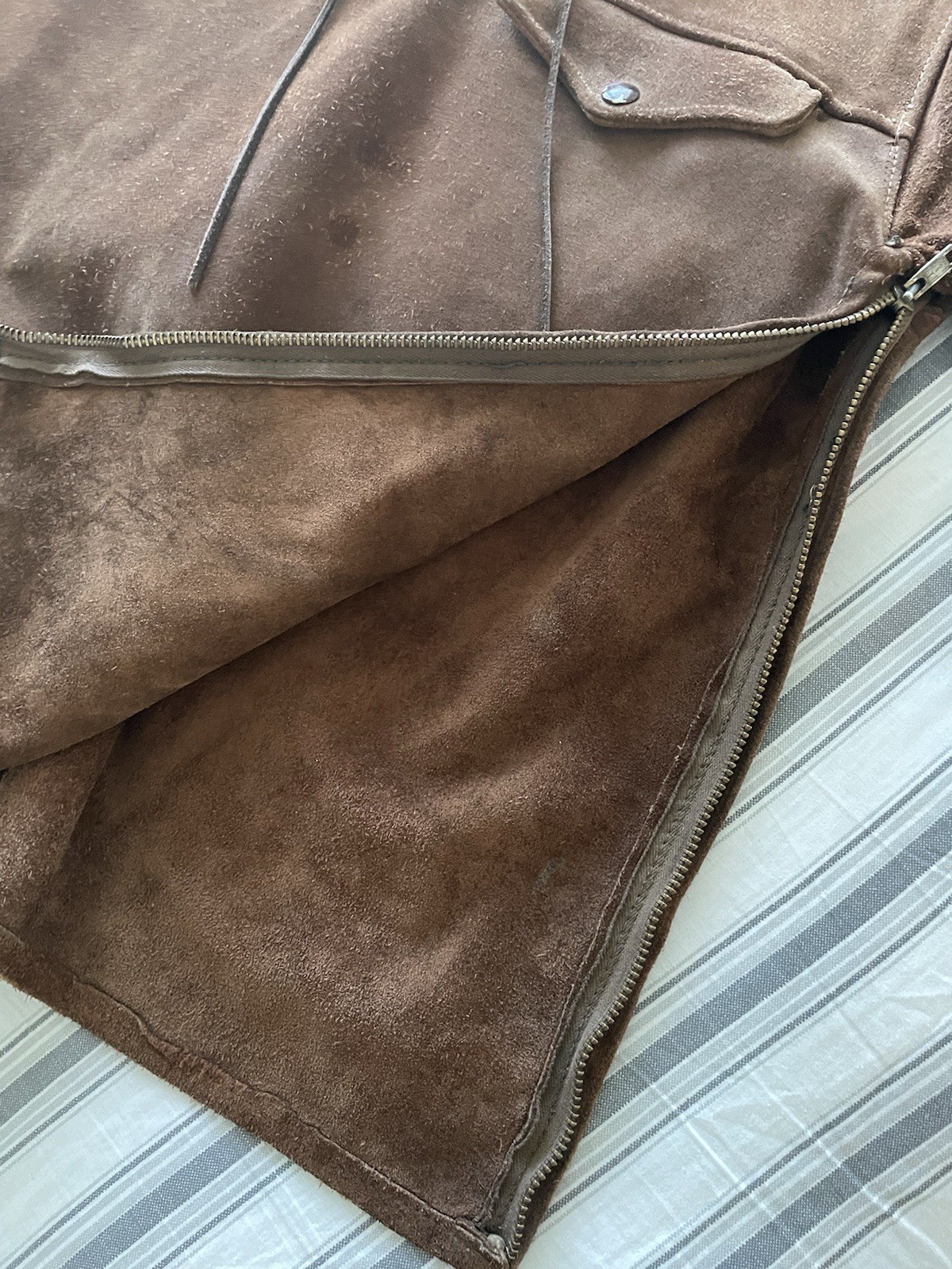 Vintage Heavy Leather Roughout Pullover/ jacket 60’s Biker Easy Rider