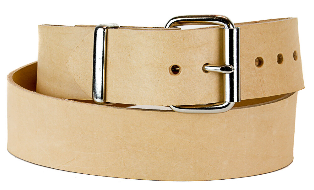 THICK VEG TANNED GENUINE LEATHER 1 1/2″ WIDE WORK BELT HEAVY DUTY USA MADE