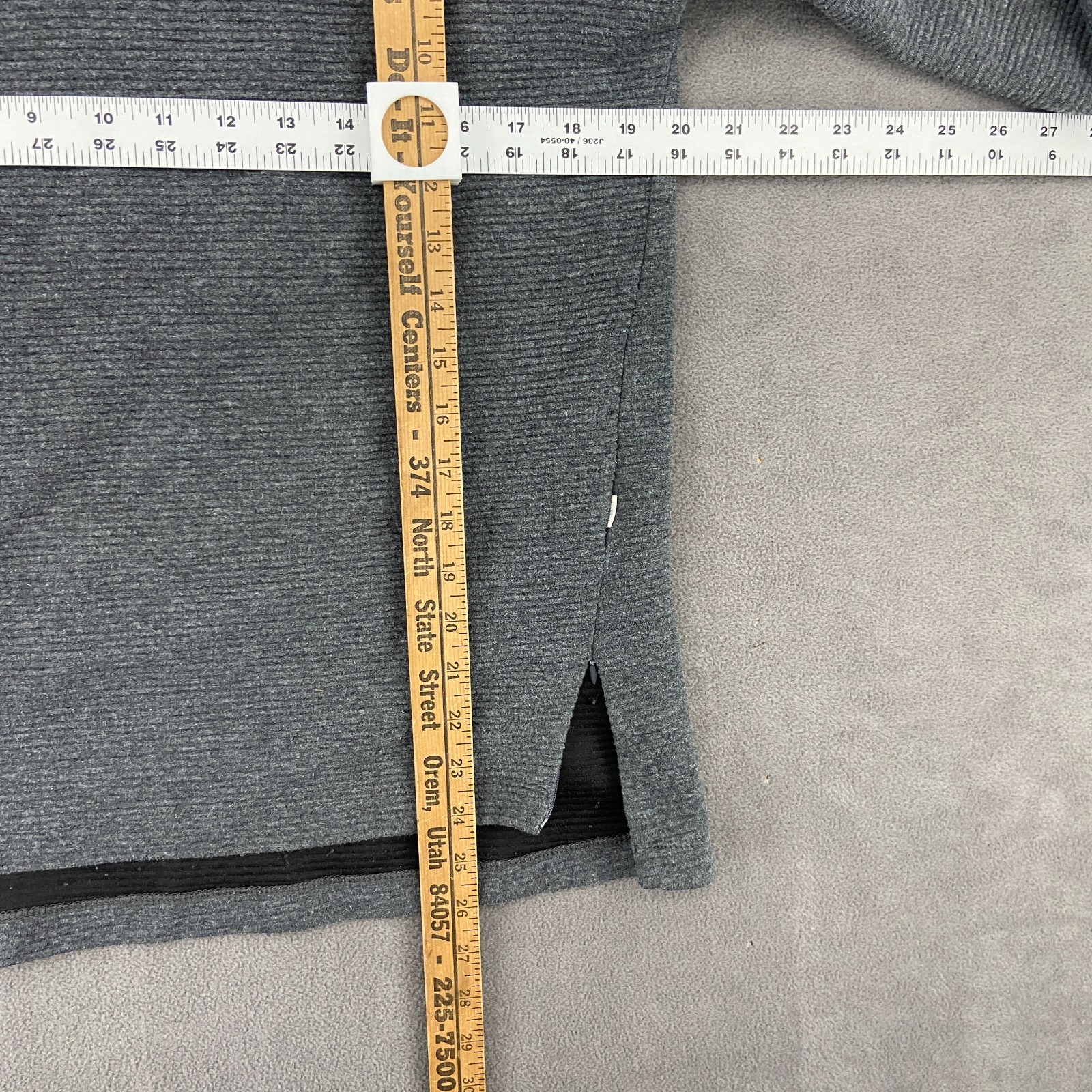 Mondetta Sweater Womens M Gray Performance Luxury Side Zip Detail Long Sleeve