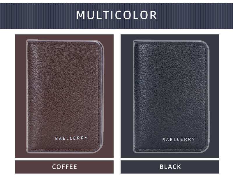 RFID Mens Slim Front Pocket Wallet PU Leather Bifold ID/Credit Card Holder