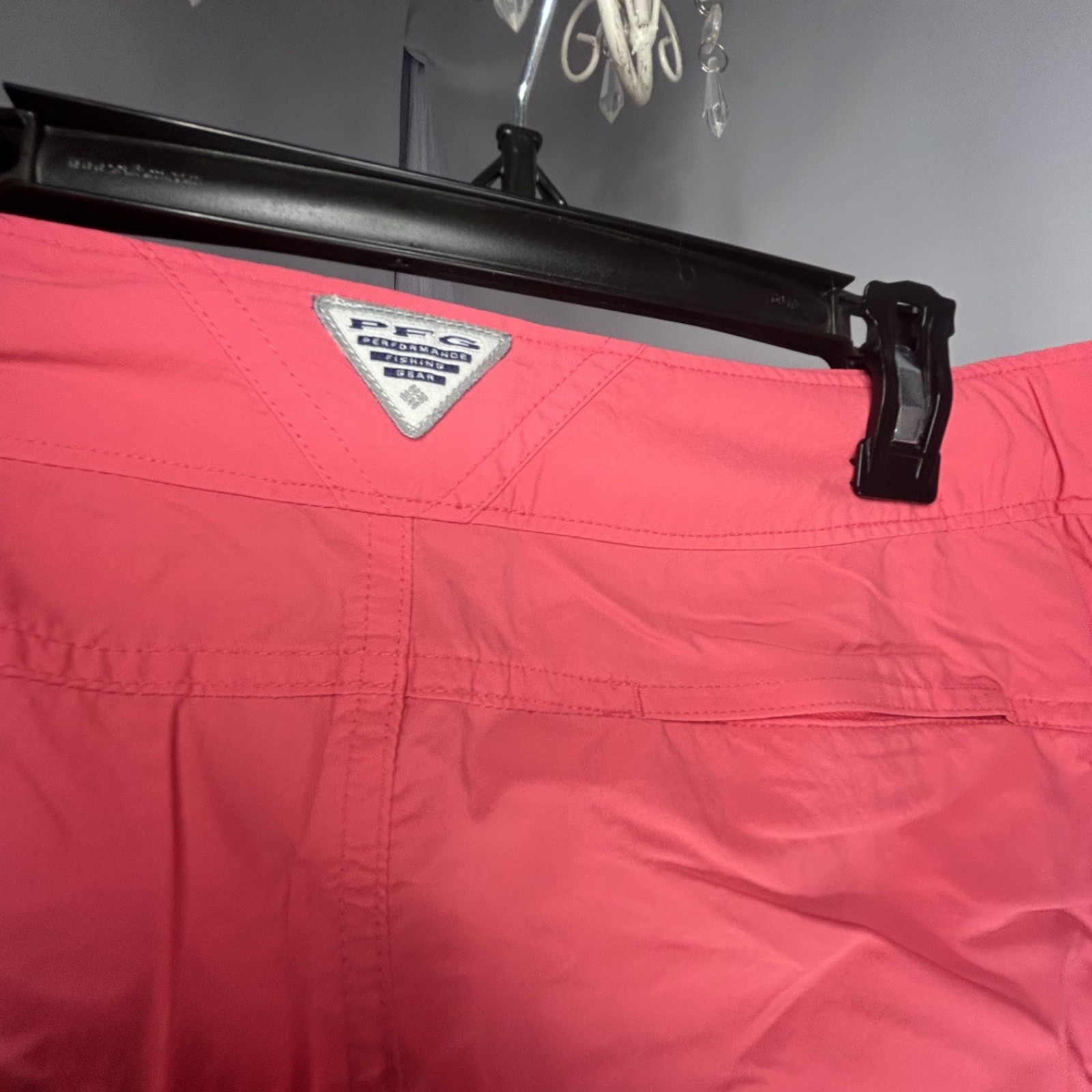 Columbia PFG Sz XS Suncast Capri Pants Nylon Omni Shade Coral Outdoor