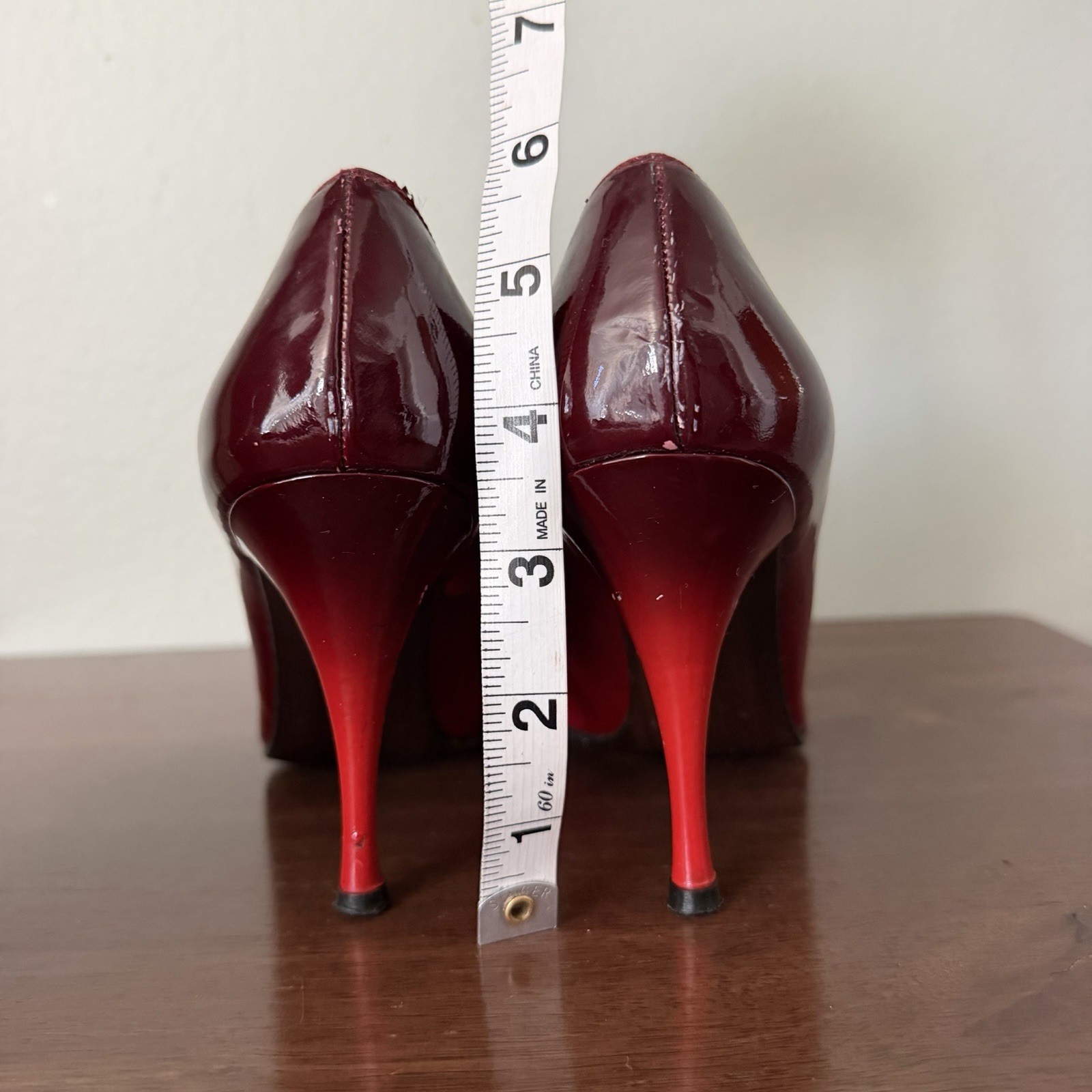 Stuart Weitzman Ombré Red Patent Leather Pumps Size 7.5