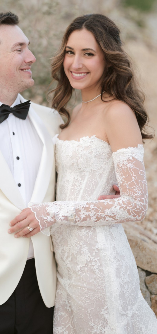Custom Netta BenShabu Holland Inspired Wedding Dress + Overskirt & Veil Size 4