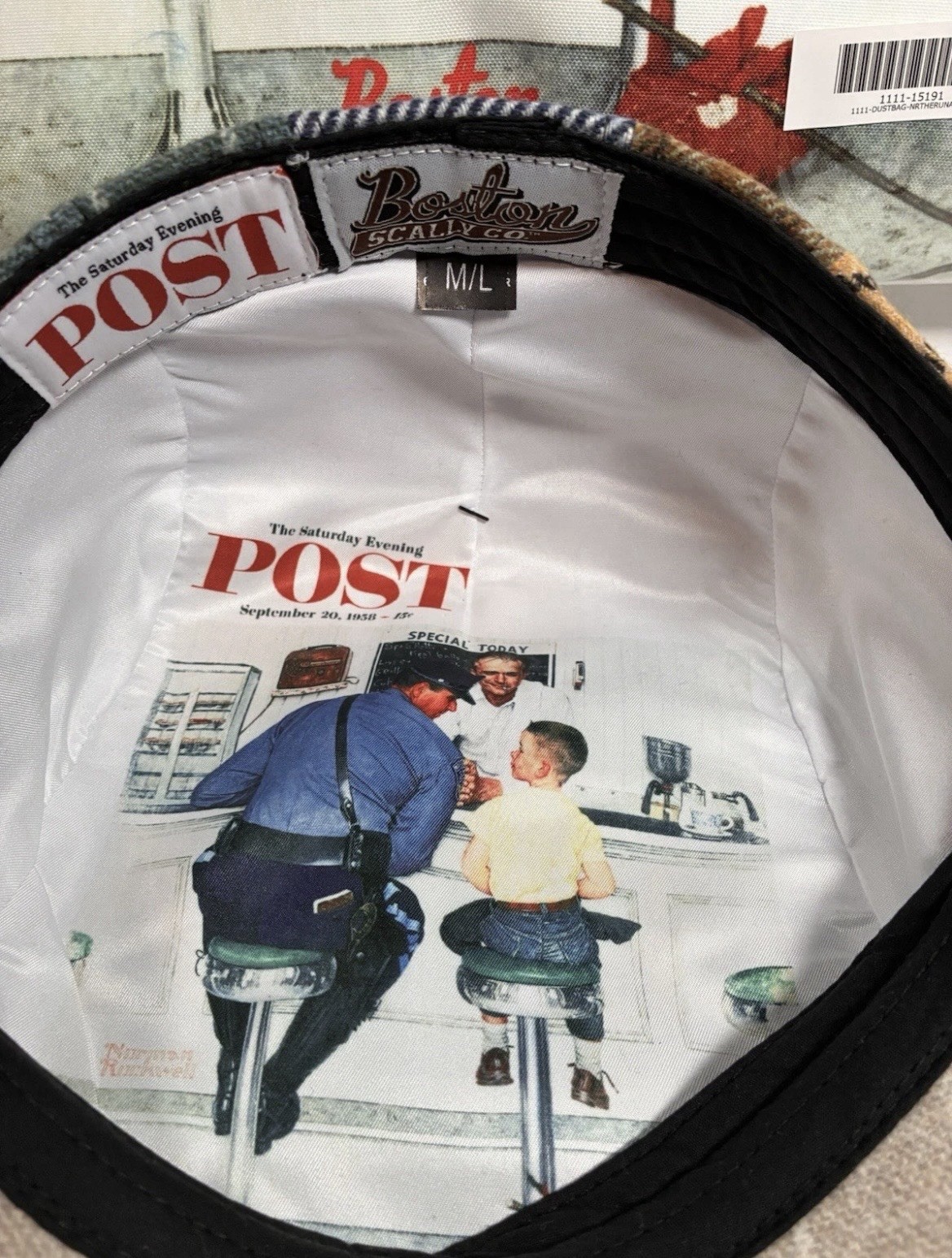 Boston Scally – The Runaway Patchwork – Norman Rockwell – Size M/L – W/ Dustbag