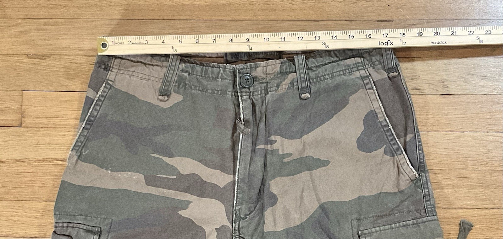Vintage Abercrombie Fitch Paratrooper Distressed Cargo Pants Men 34×30 Camo Army
