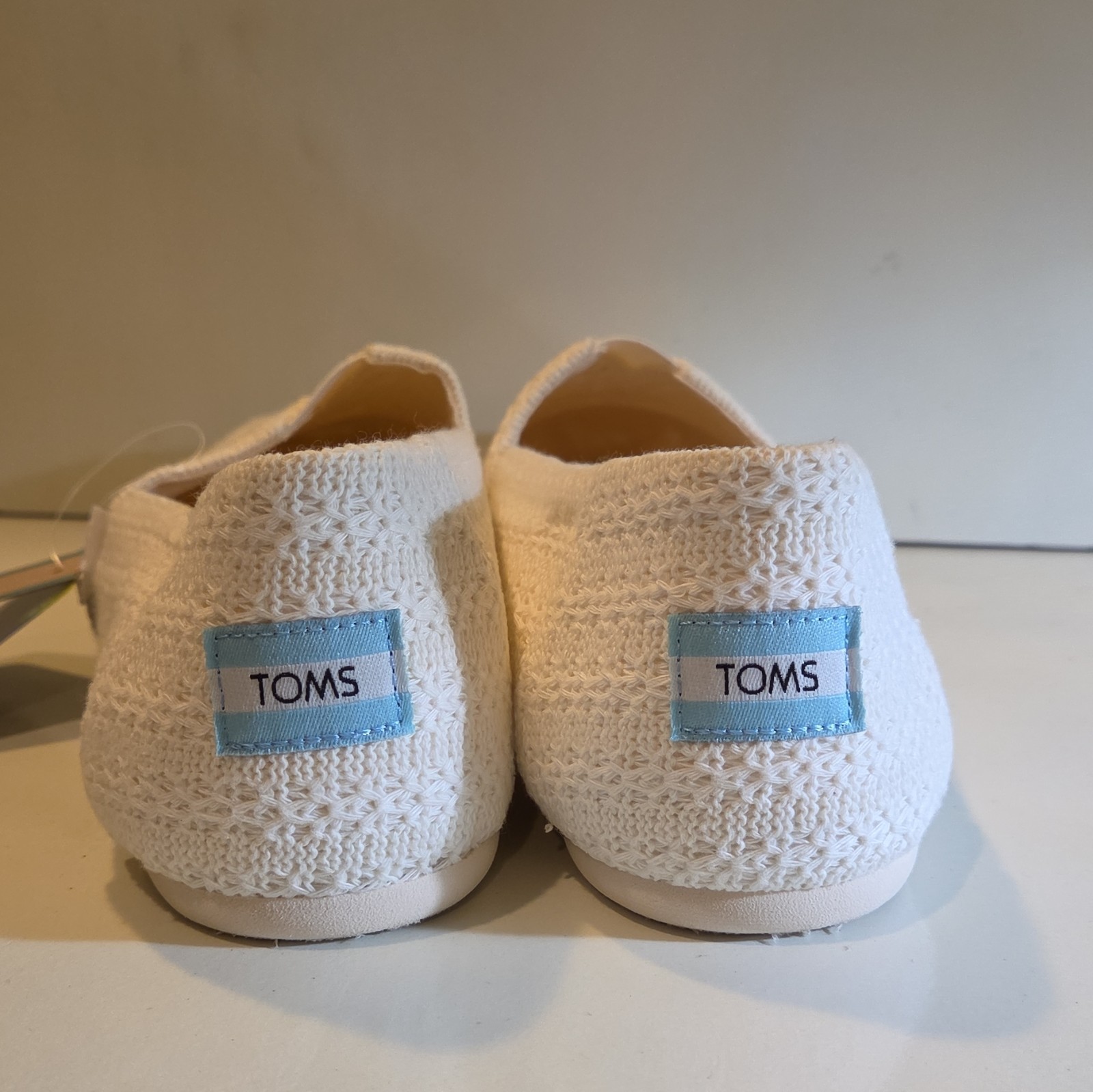 TOMS Women’s Slip-On Flats Natural Chunky Knit Closed Toe US 11 UK 9 EU 42.5