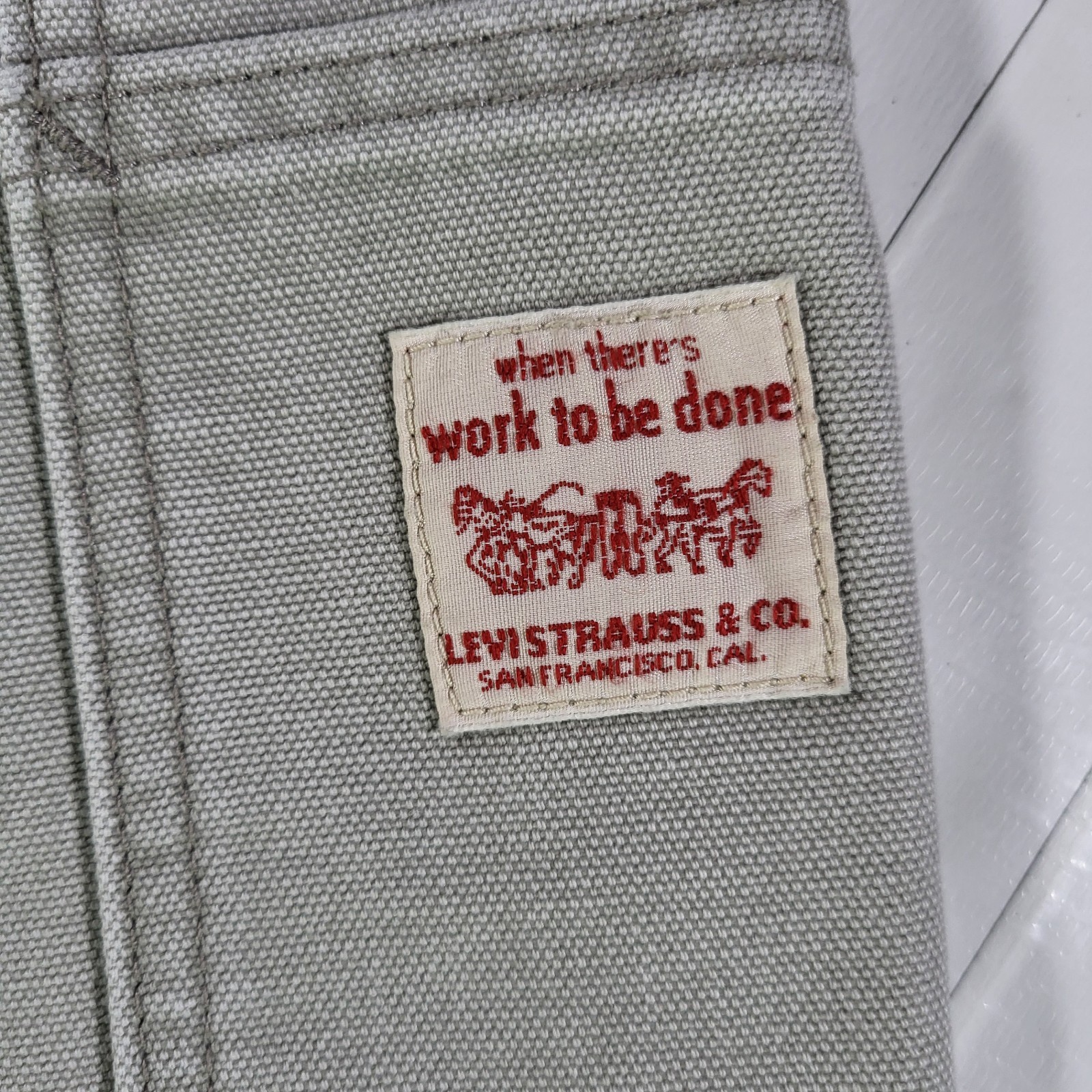 Levis 568 Double Knee Jeans 32×32 Carpenter Utility Loose Straight Men’s Gray