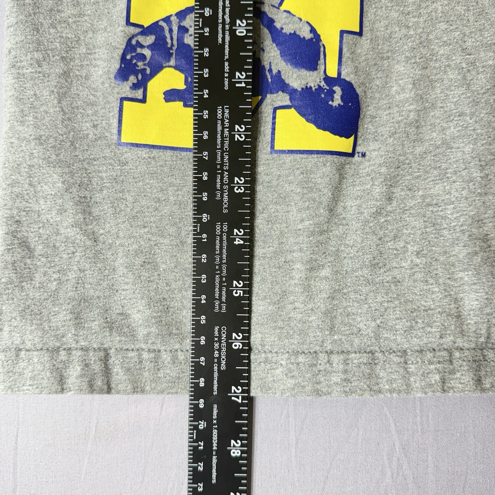 Mitchell and Ness T-Shirt vintage Michigan Wolverines College Vault Sz S