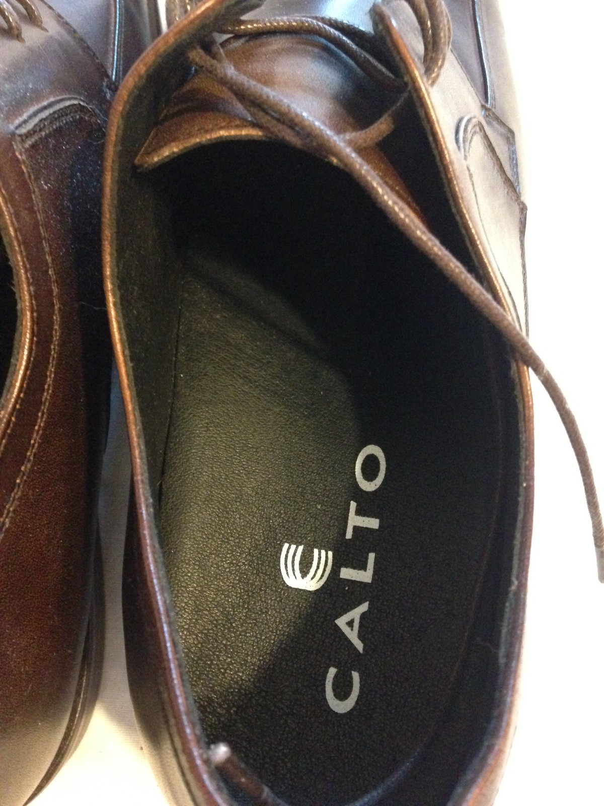 CALTO Y7426 2.8 INCHES TALLER OXFORD DRESS SHOES IN BROWN – SIZE 11.5