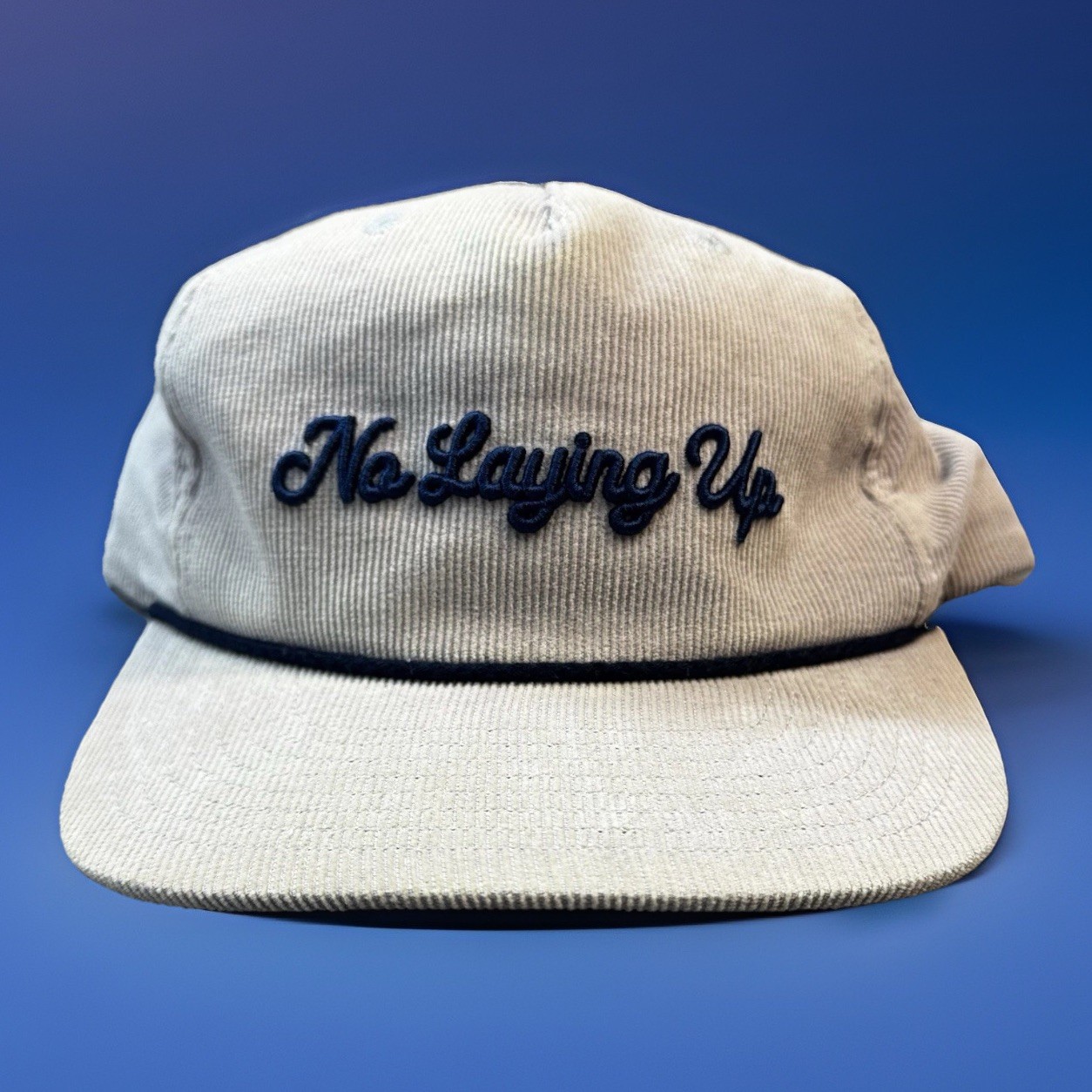 No Laying Up Corduroy Rope Snapback Hat Golf Beige Navy Cap Adult -810