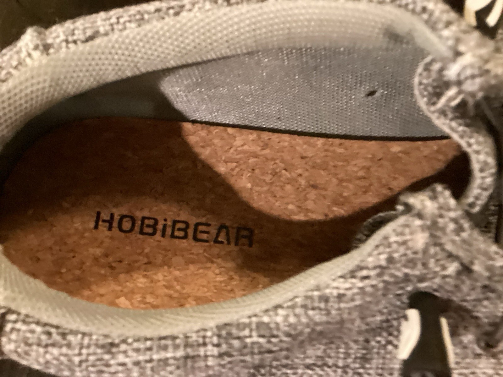 HOBIBEAR Wide Toe Barefoot Shoes Slip-on Gray Knitted Fabric Upper Mens Sz 12