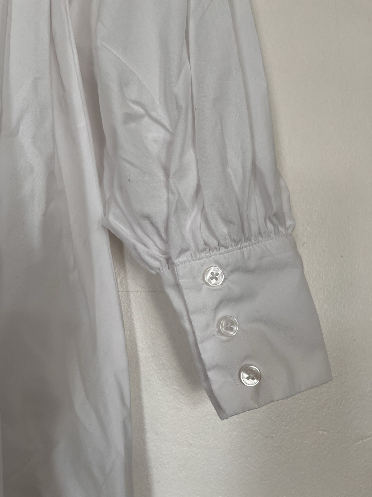 ASOS Design White Shirt Dress With Waist Tie And Lace Trims Size 8 Small