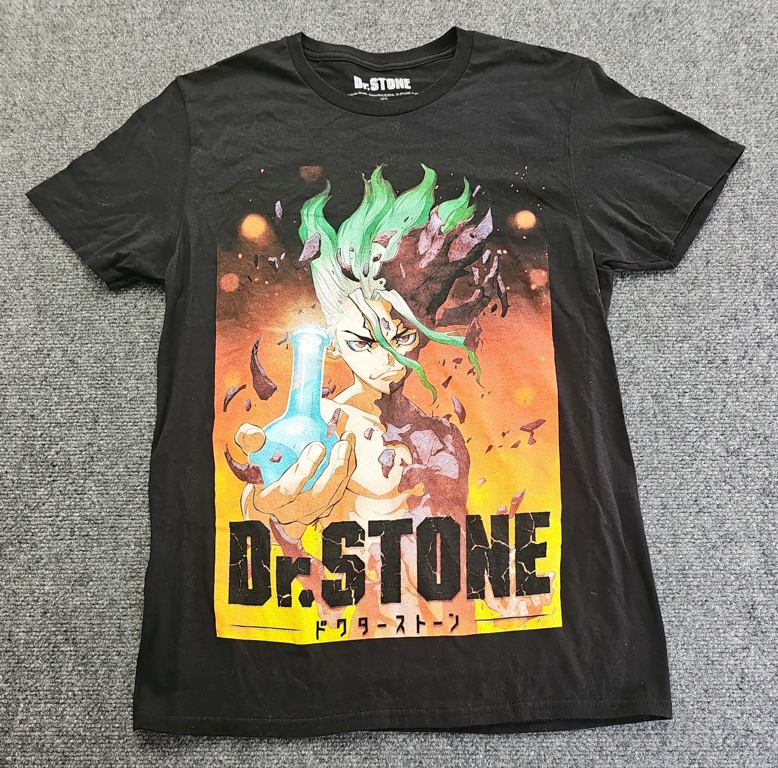 Dr.Stone Adult T-Shirt – Senku Ishigami Hoilding Beaker