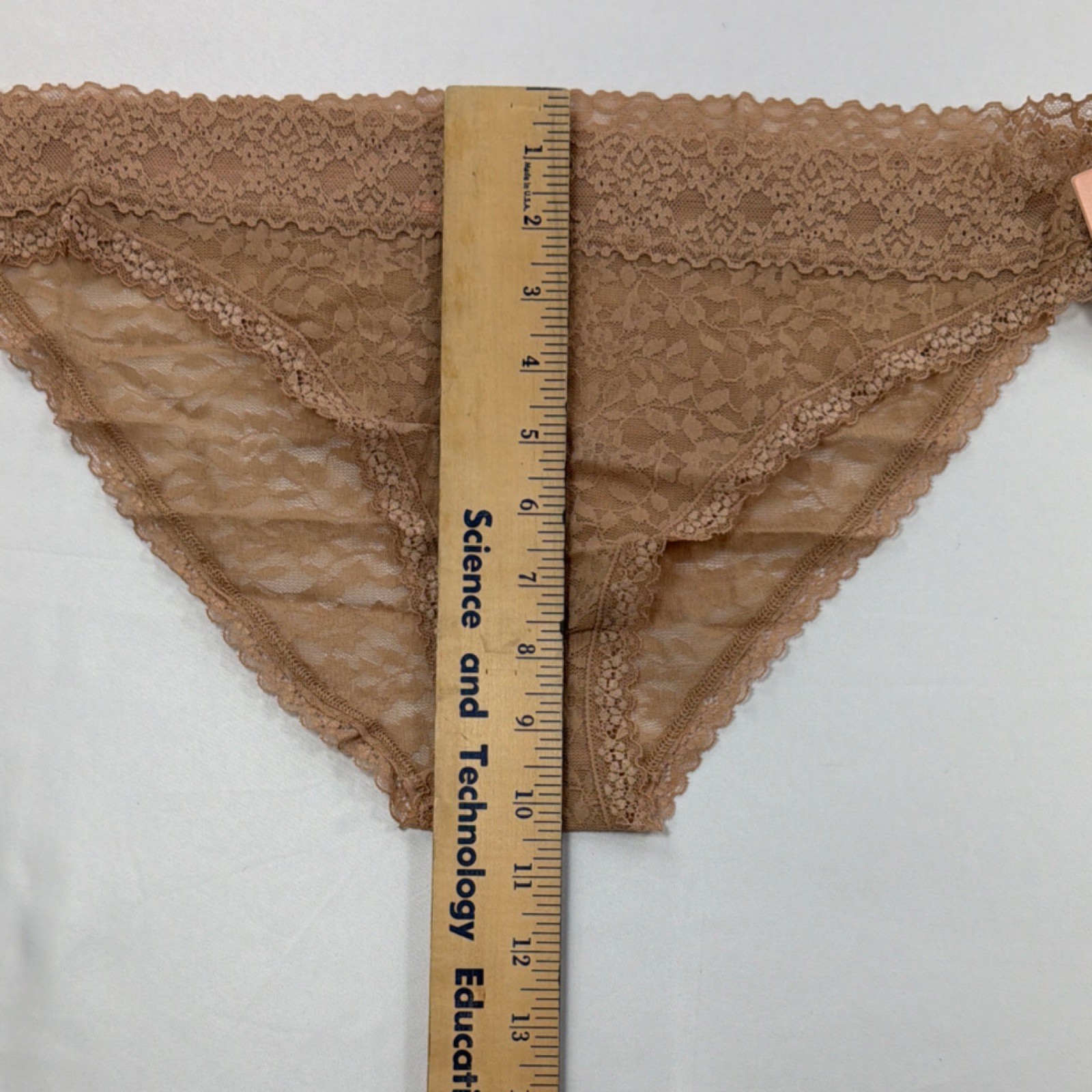 NWT ThirdLove Lace Floral Panties XL Beige Stretch Nylon