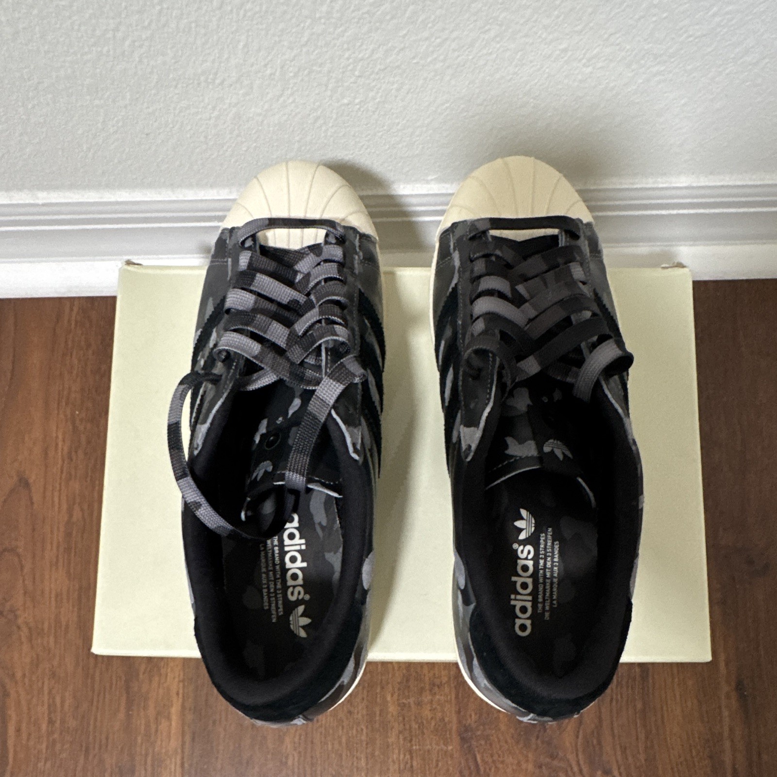adidas Superstar 80V UNDFTD x BAPE Black Camo Sneaker S74774/ US Men 9.5