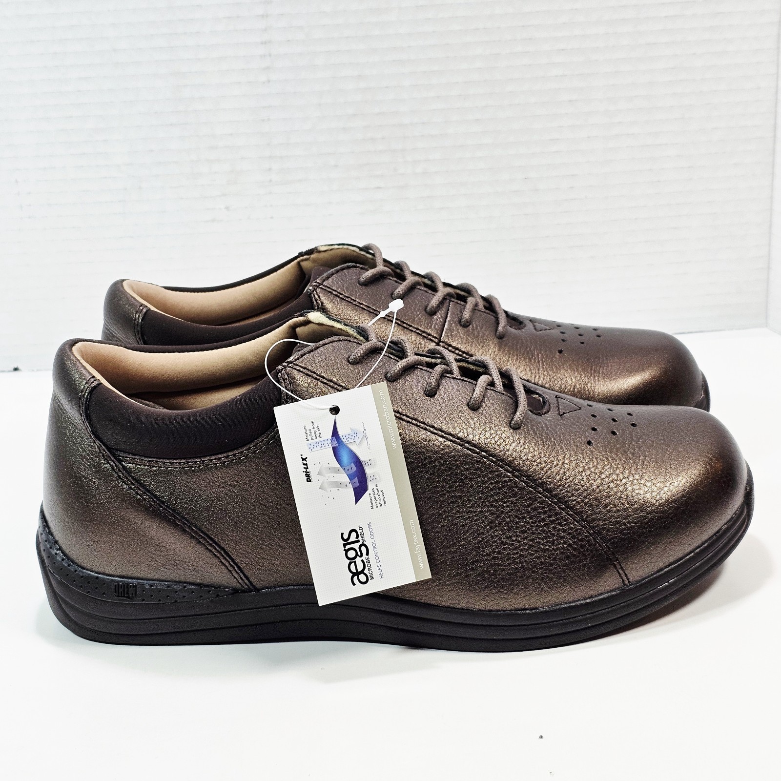 Drew Womens 8.0 EXTRA WIDE Orthopedic Walking Sneakers Tulip Brown Metallic