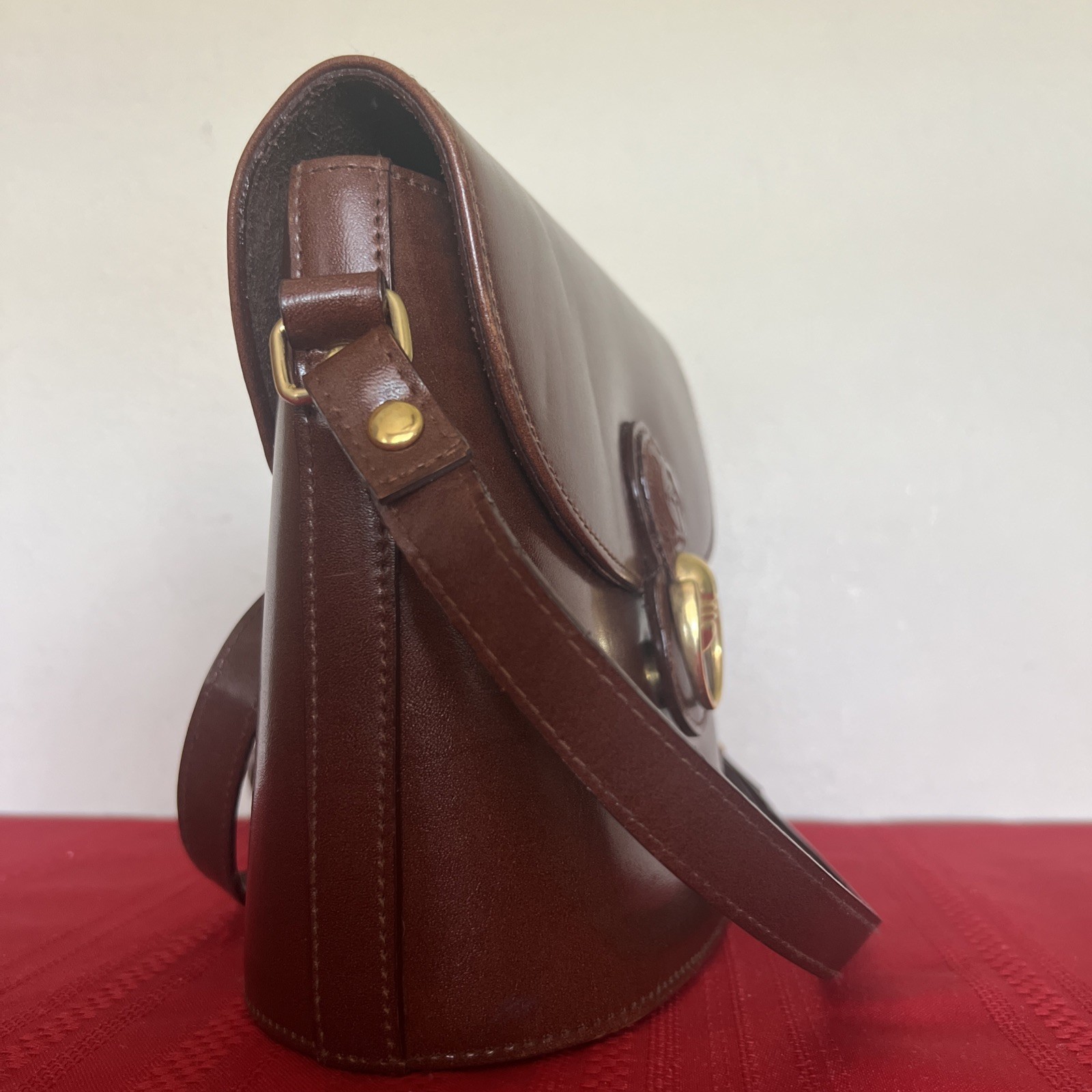 VTG Polo Ralph Lauren Equestrian Saddle Leather Crossbody Purse Shoulder Bag