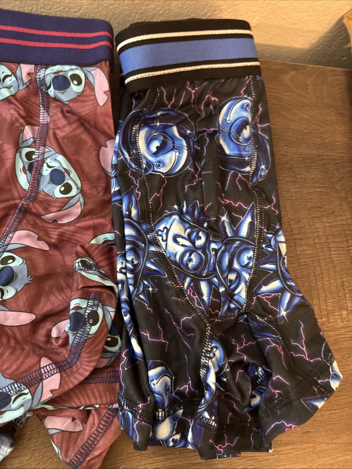 DC SUPERMAN & RICK & MORTY STICH BOXER BRIEFS S(28-30) TOTAL OF 5 PAIRS.