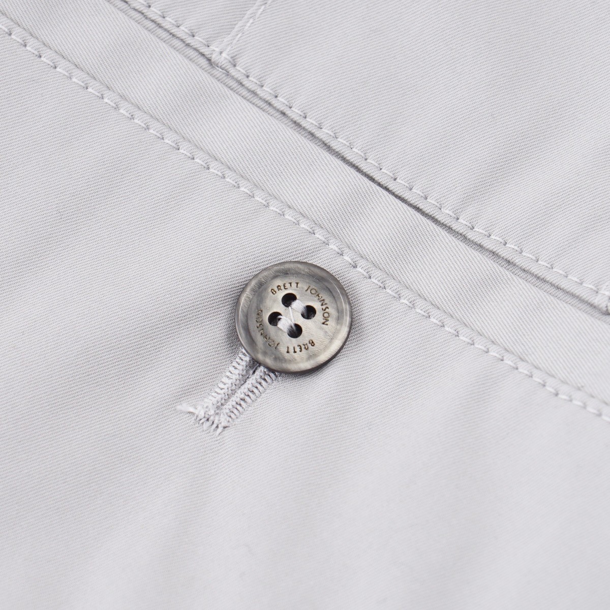 Brett Johnson Gray Lightweight Cotton Flat-Front Chino Pants 38 (Eu 54) NWT