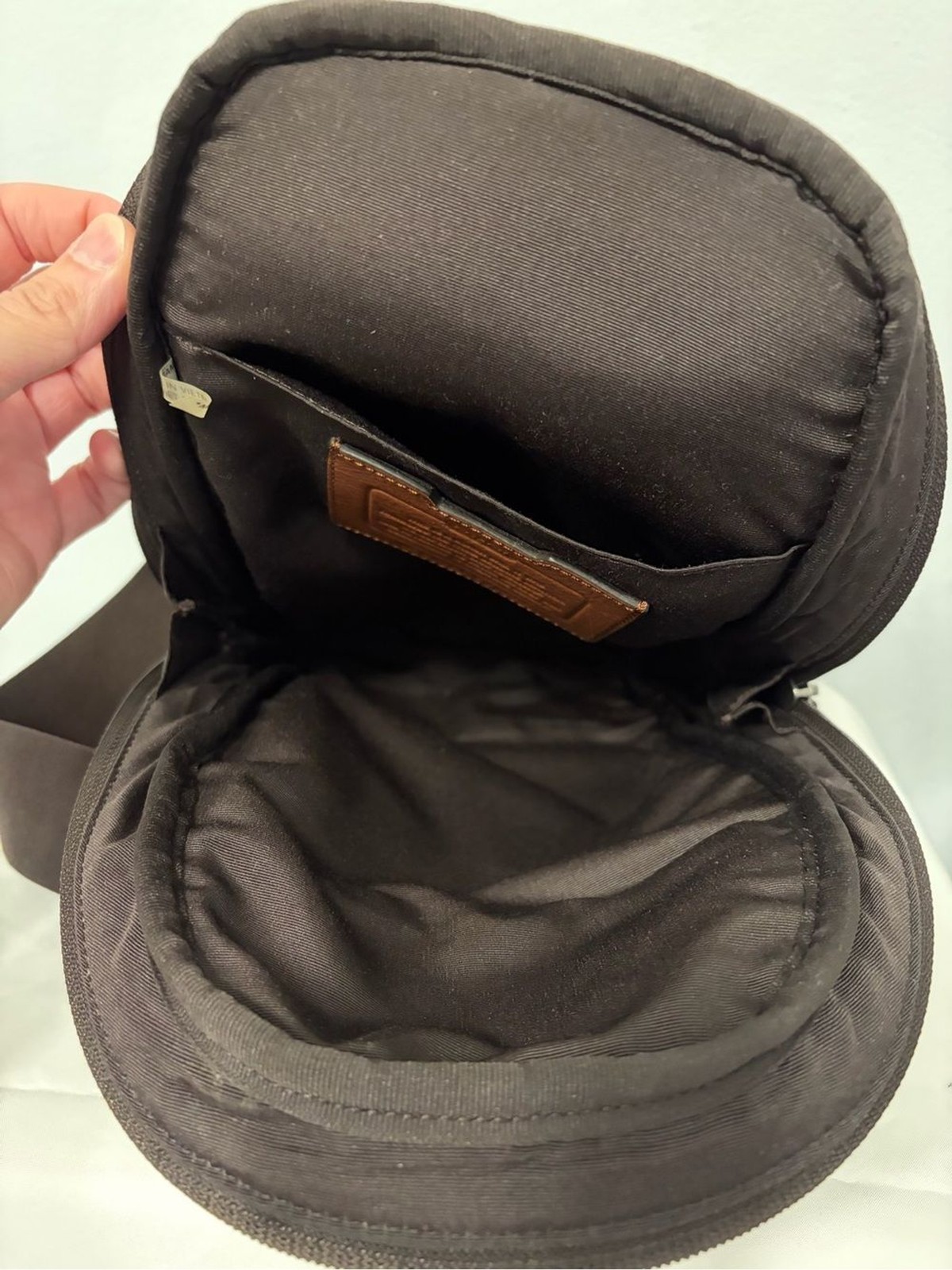 Coach Camden Leather Sling Pack (#F71344) in Tan Smoothed Leather w/ Black Strap