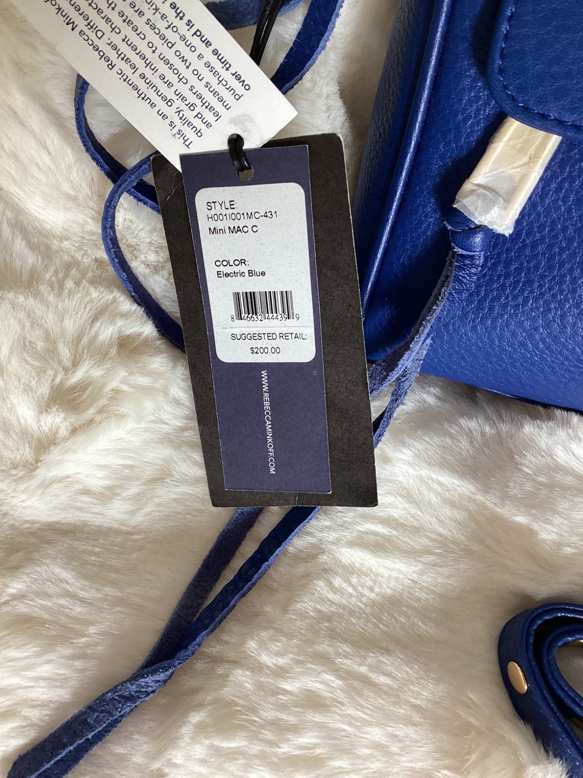 Rebecca Minkoff Mini MAC Limited Edition Initial C Crossbody Blue NewWTags