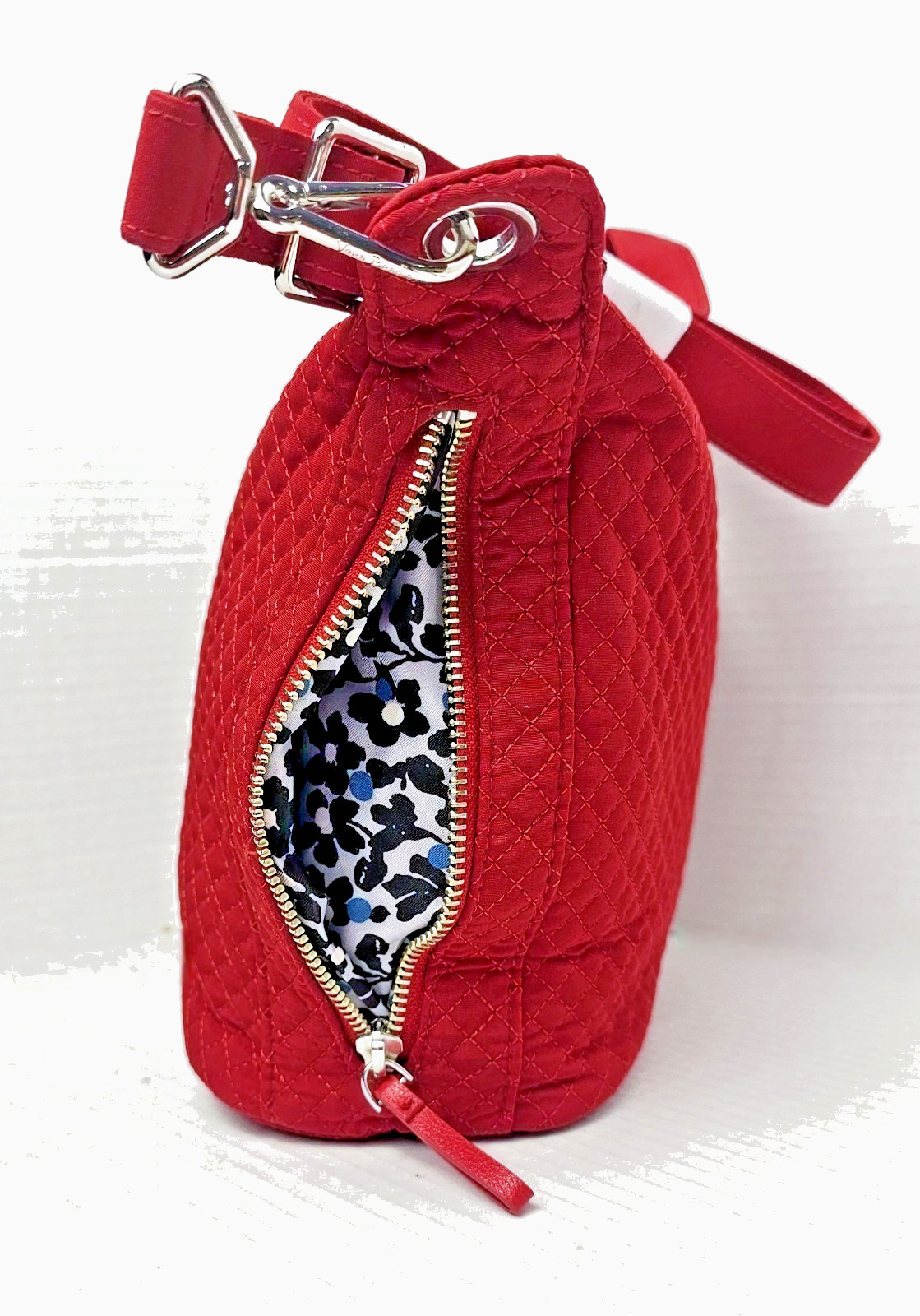 Vera Bradley Carson Hobo Crossbody in Microfiber Cardinal Red