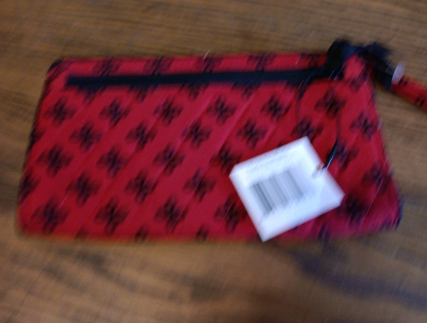 Vera Bradley Front Zip Wristlet Clutch Handbag Red Black Mini Concerto ~ New!