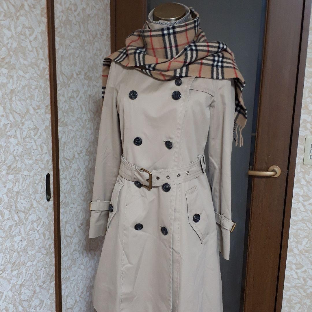Burberry Blue Label Liner Beige Trench Coat with Throat Latch