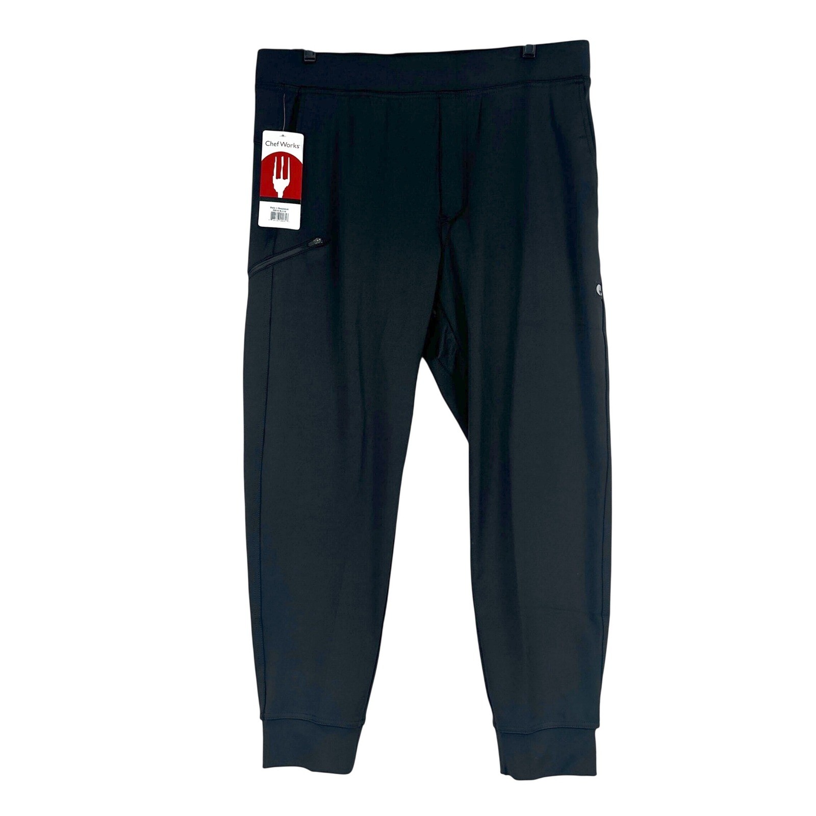 Chef Works Re-Action Culinary Workwear Joggers Men M Black Sustainable