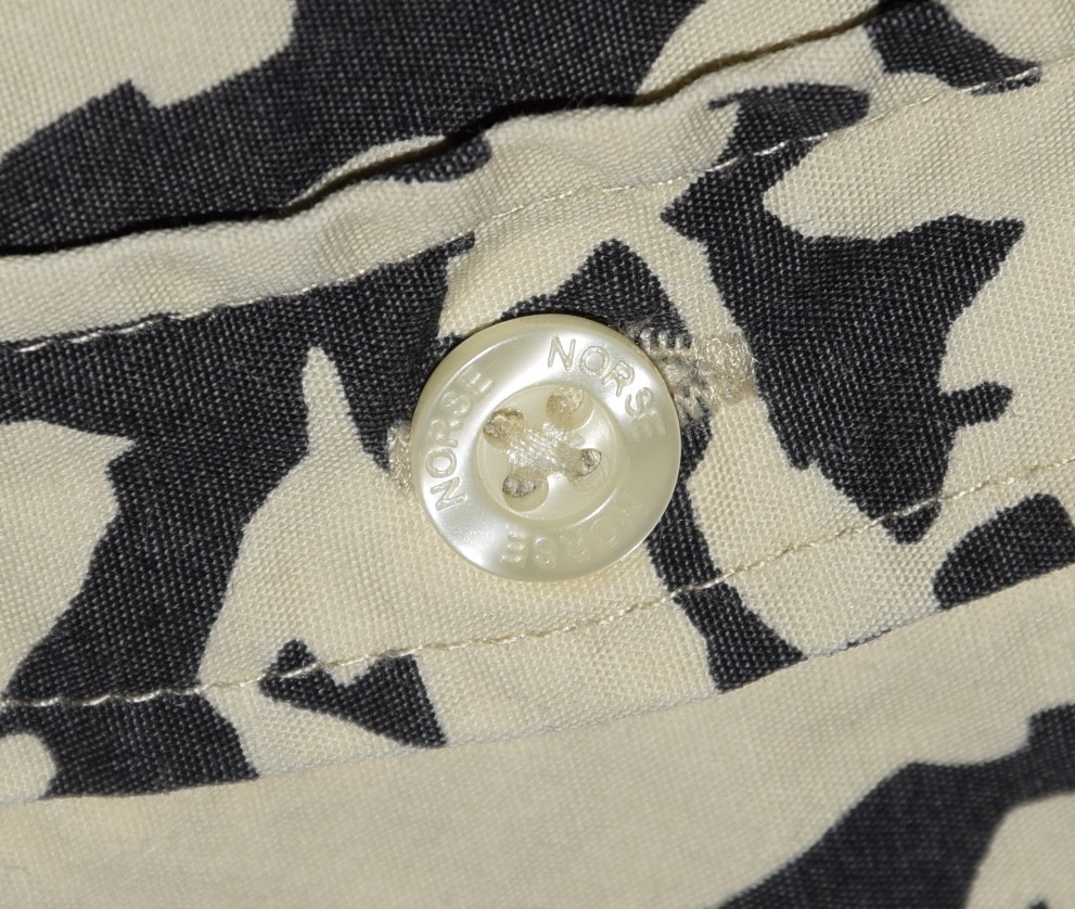 NORSE PROJECTS ANTON BROKEN LEAF LONG SLEEVE SHIRT SIZE M / Slim P2P 21″ MINT