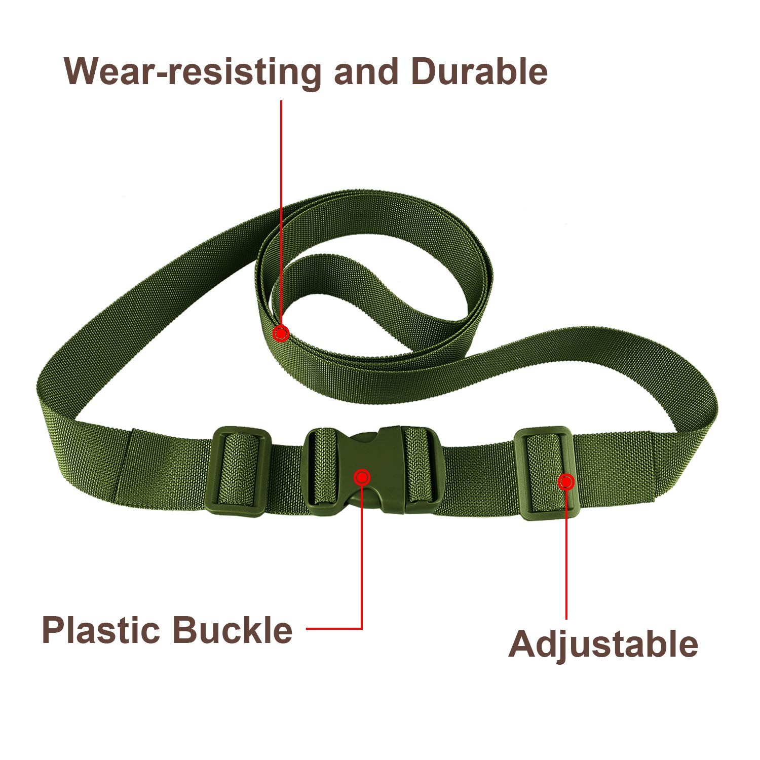 4Pack 38″ Adjustable Nylon Utility Straps w/ Quick-Release Buckle for Moving