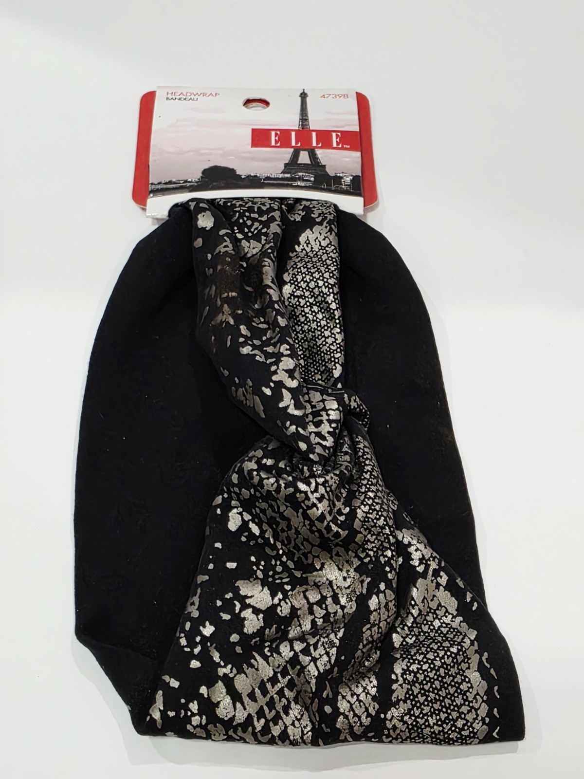 Elle Conair 47398 BLACK 100% Polyamide Headwrap Stretch Elastic Hair Bandeau New