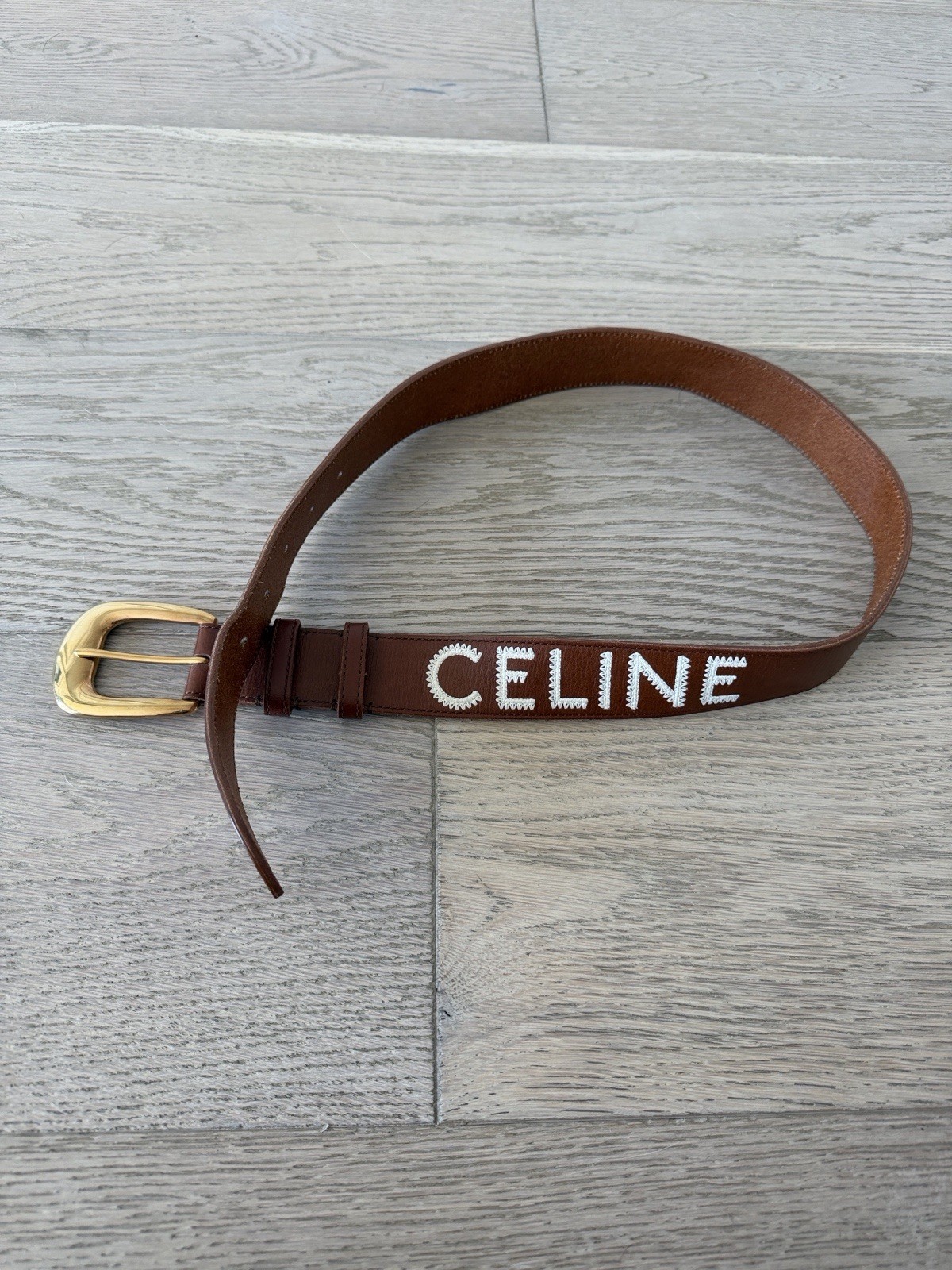 Authentic Celine Brown Belt Size 80cm