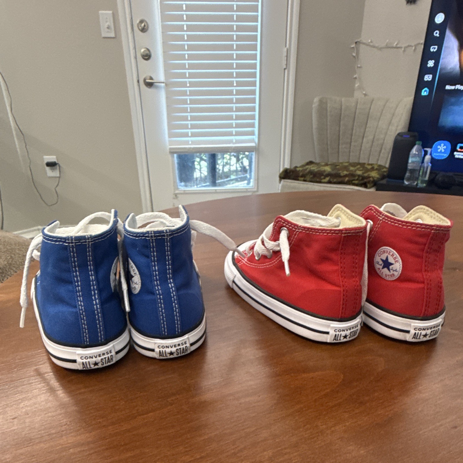 Converse Chuck Taylor All Star Unisex Kids High Top Sneakers Red/Blue US 8 EU 24