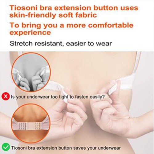 4Pcs Adjustable Bra Extender 2/3/4 Hooks with Elastic Underwear Strap Extension