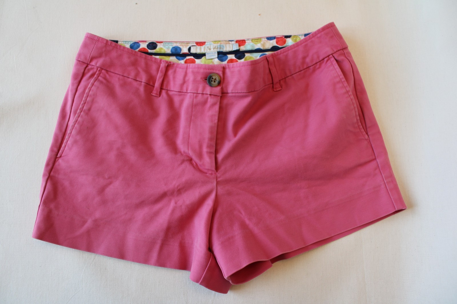 Boden Richmond Pink Stretch Cotton Shorts Size US 6 Petite – 3″ Inseam