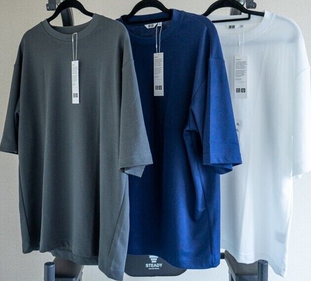 UNIQLO U AIRism Cotton Oversized Crew Neck Half-Sleeve T-Shirt S-XL Japan