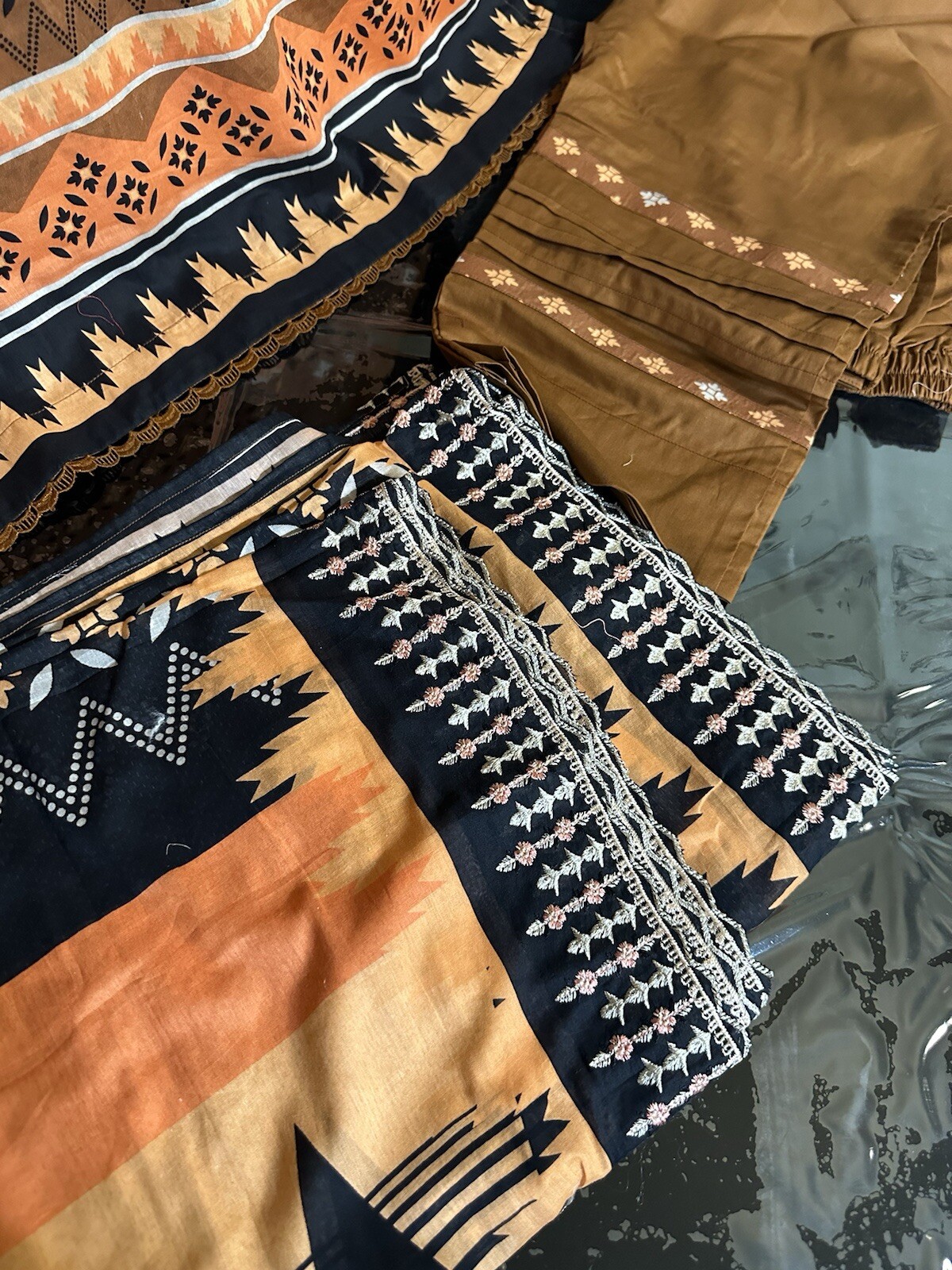 Beautiful Lawn Cotton Suit For Summer, Emb Shirt And Emb Dupatta- Large – $35