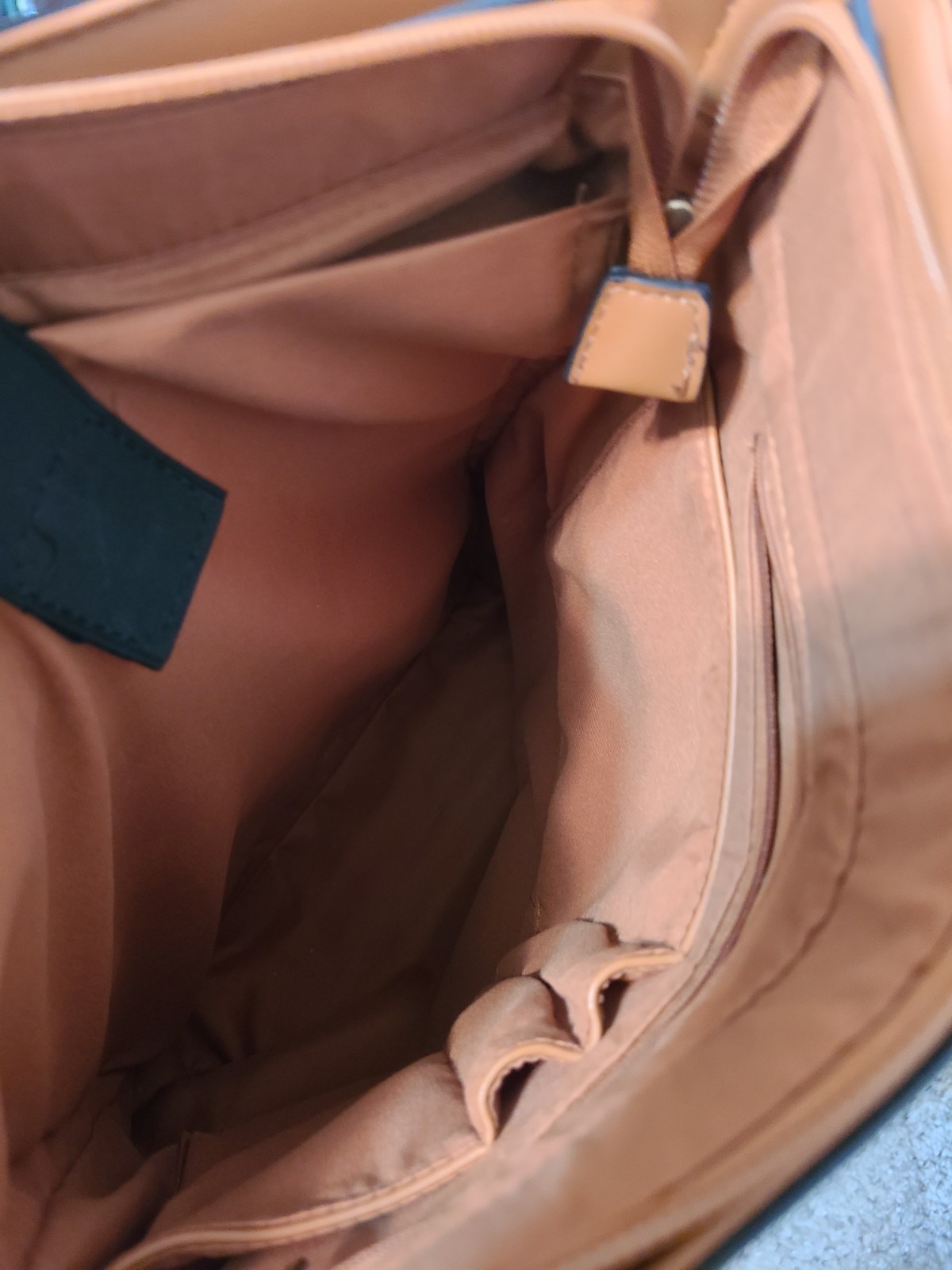 Ecosusi Women PU Leather Messenger Briefcase Backpack Laptop Bag Brown Gold Tone