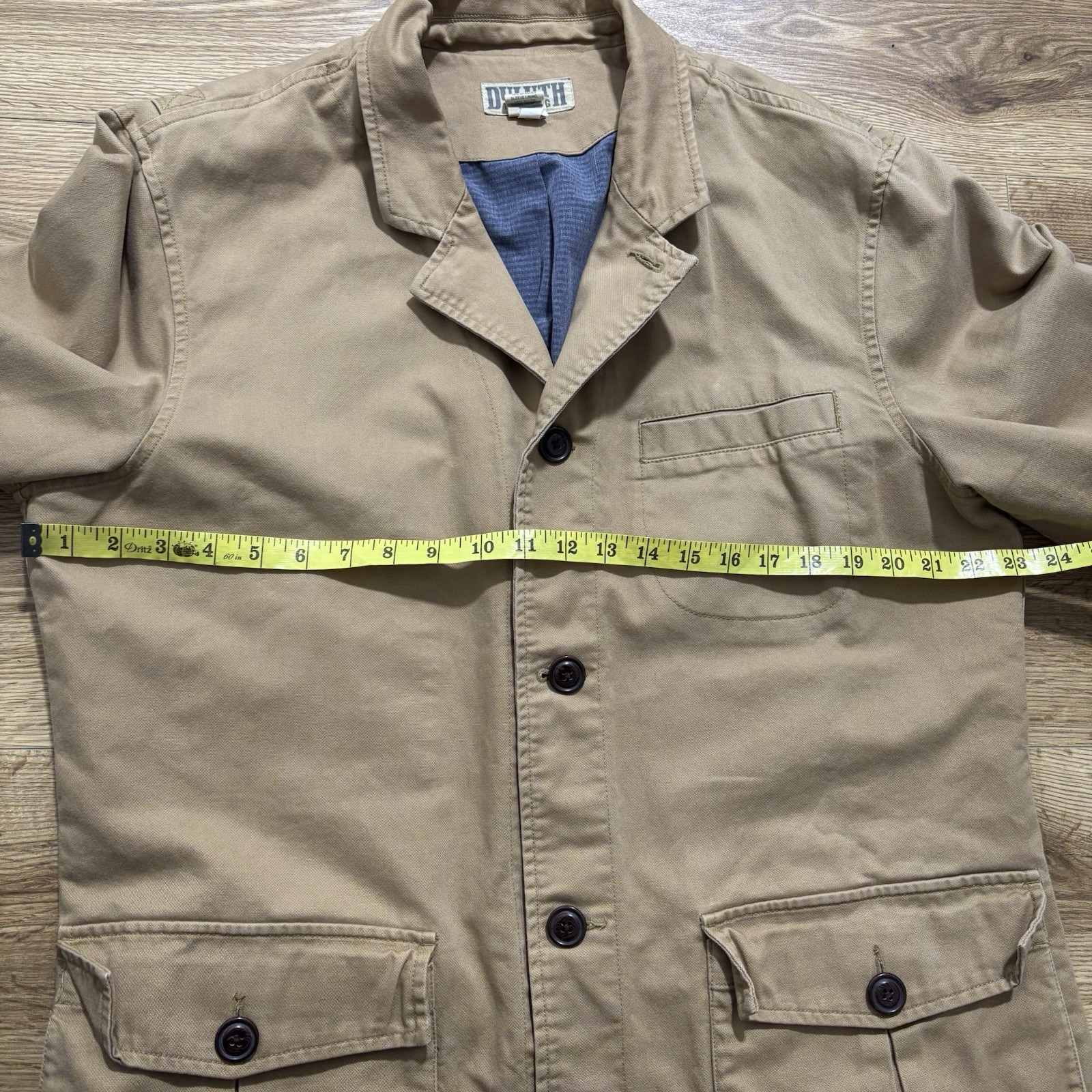 Duluth Trading Gentlemans Casual Jacket Men’s Large Tall Tan Button Midweight