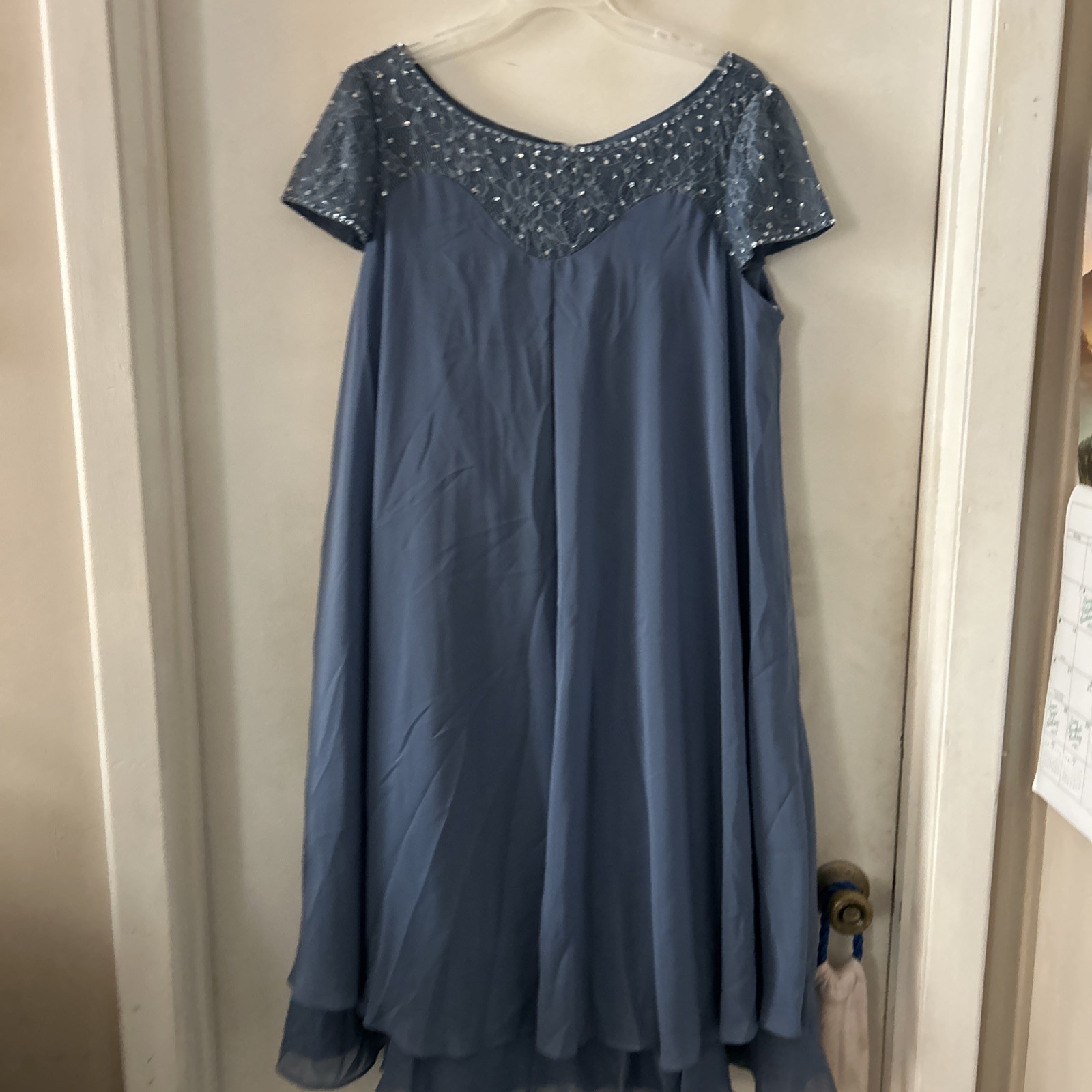 Elegant Mother Of The Bride, Wedding Guest Dress Party Size 14 Blue NWT