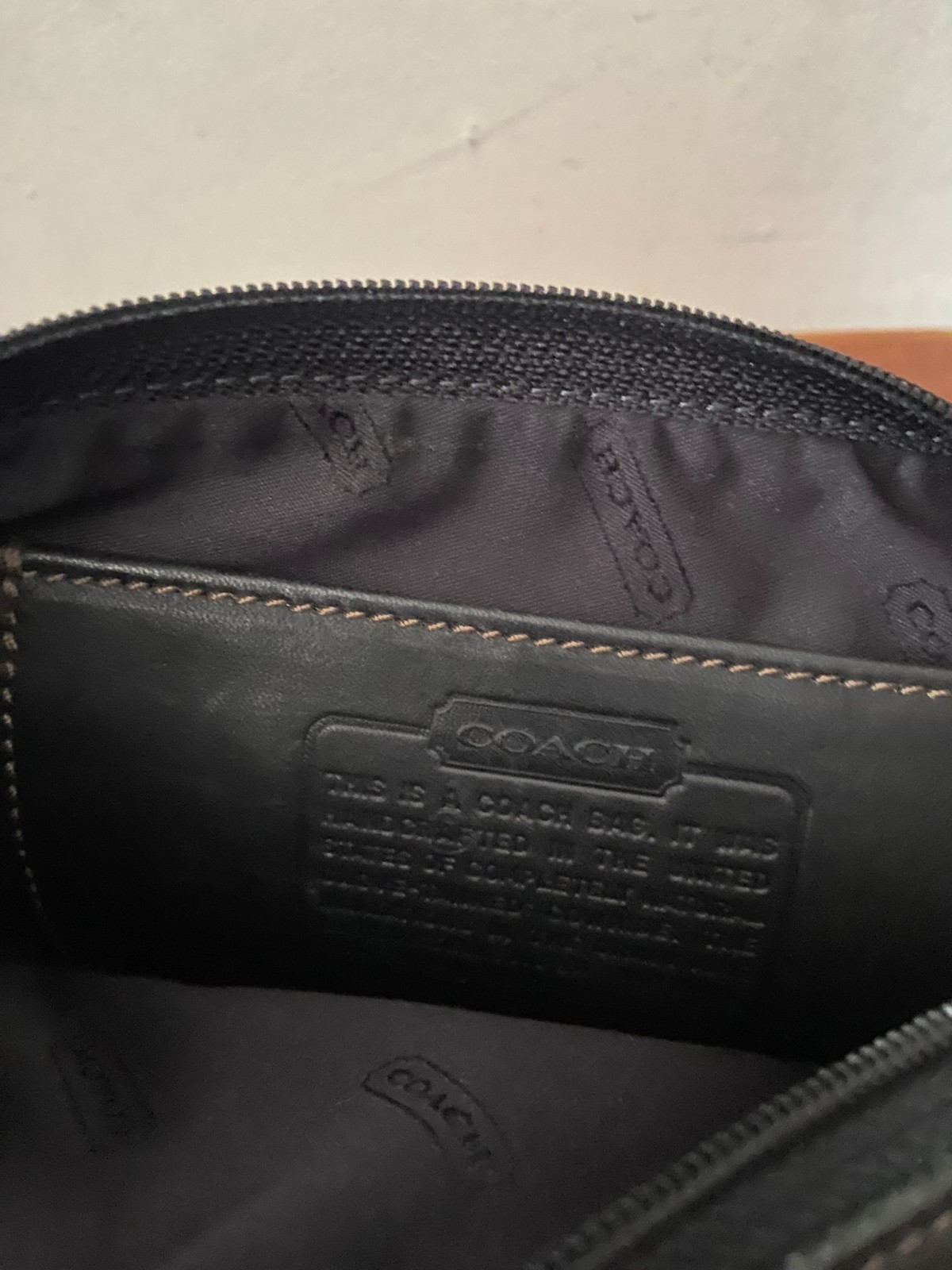 Vintage COACH 9311 Bleecker Demi Black Leather Rare Shoulder Bag Baguette USA